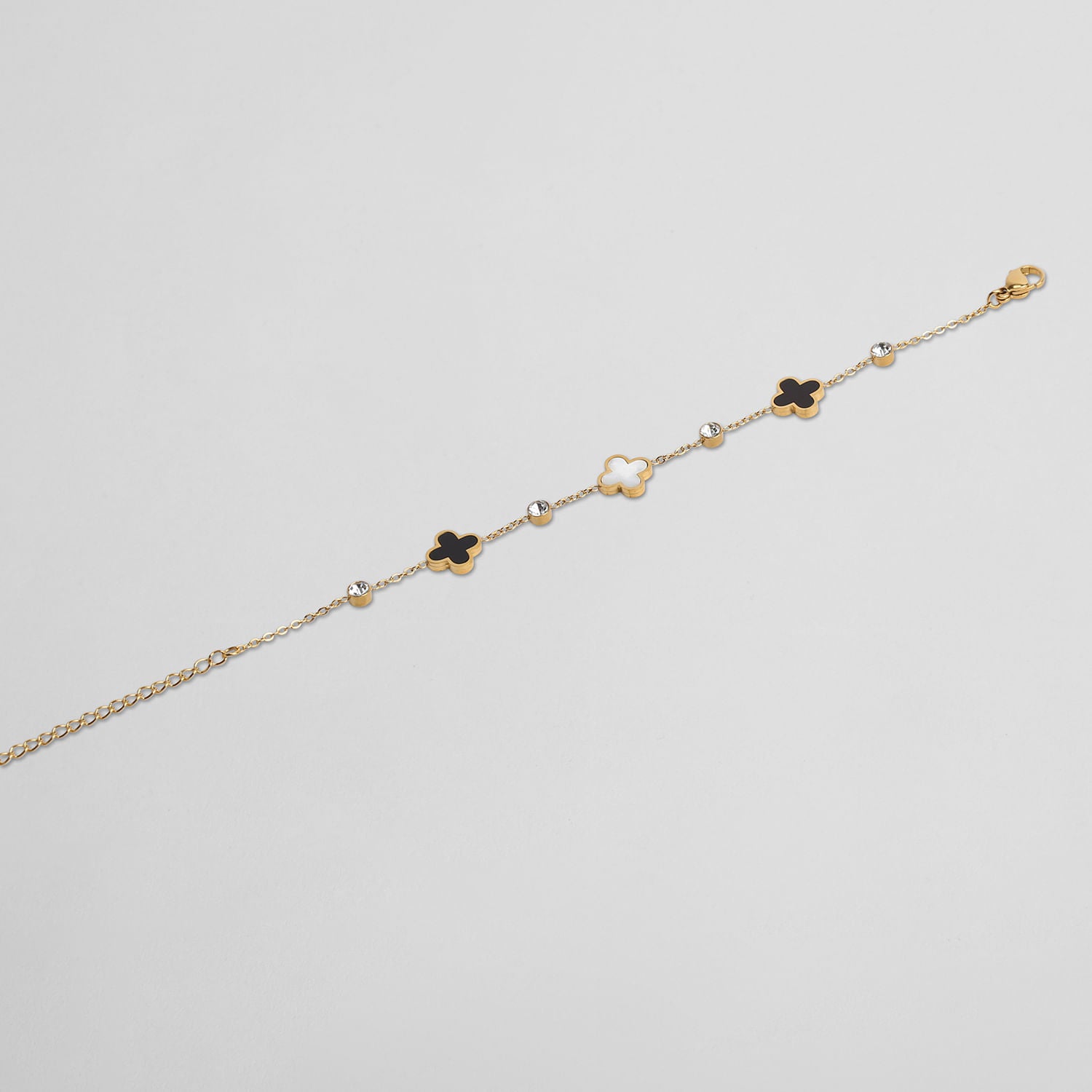 Pulsera Dorada Flores