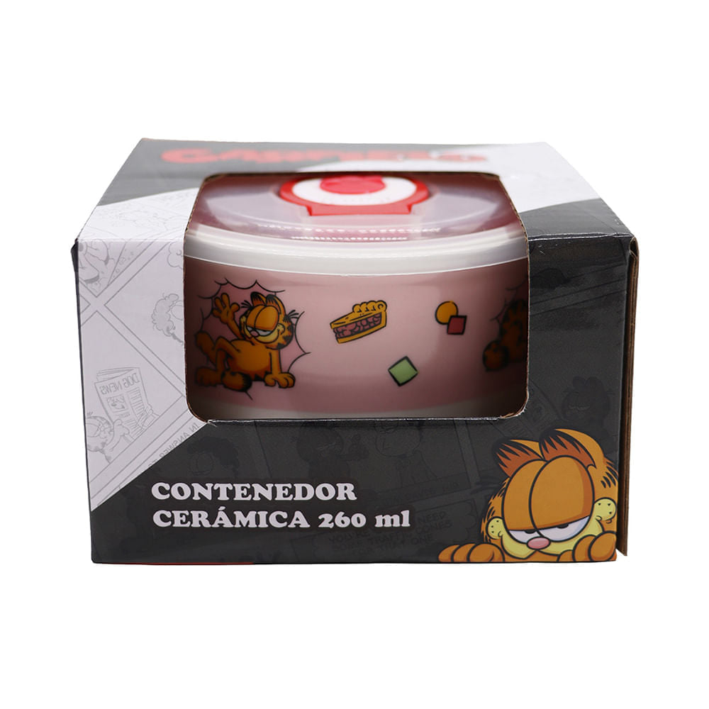 Contenedor Cerámica 260Ml Garfield