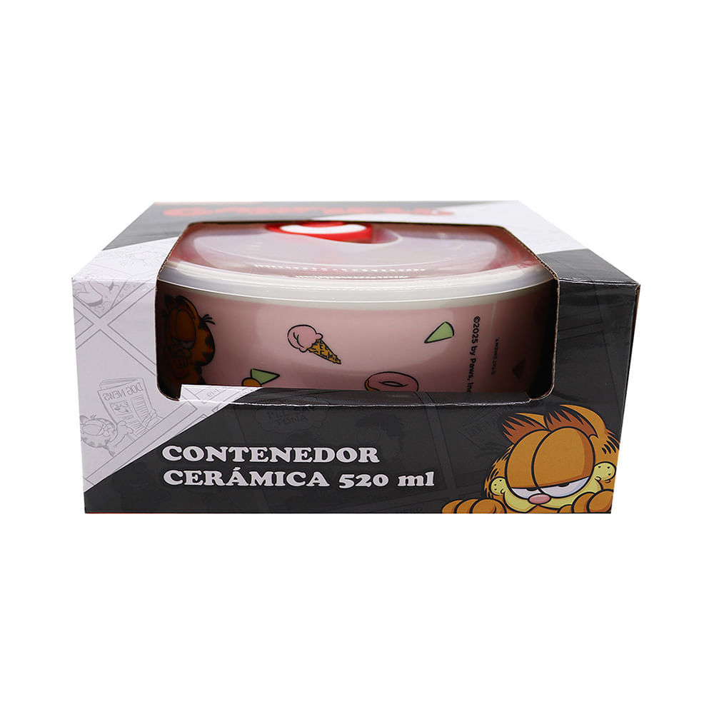 Contenedor Cerámica 520Ml Garfield
