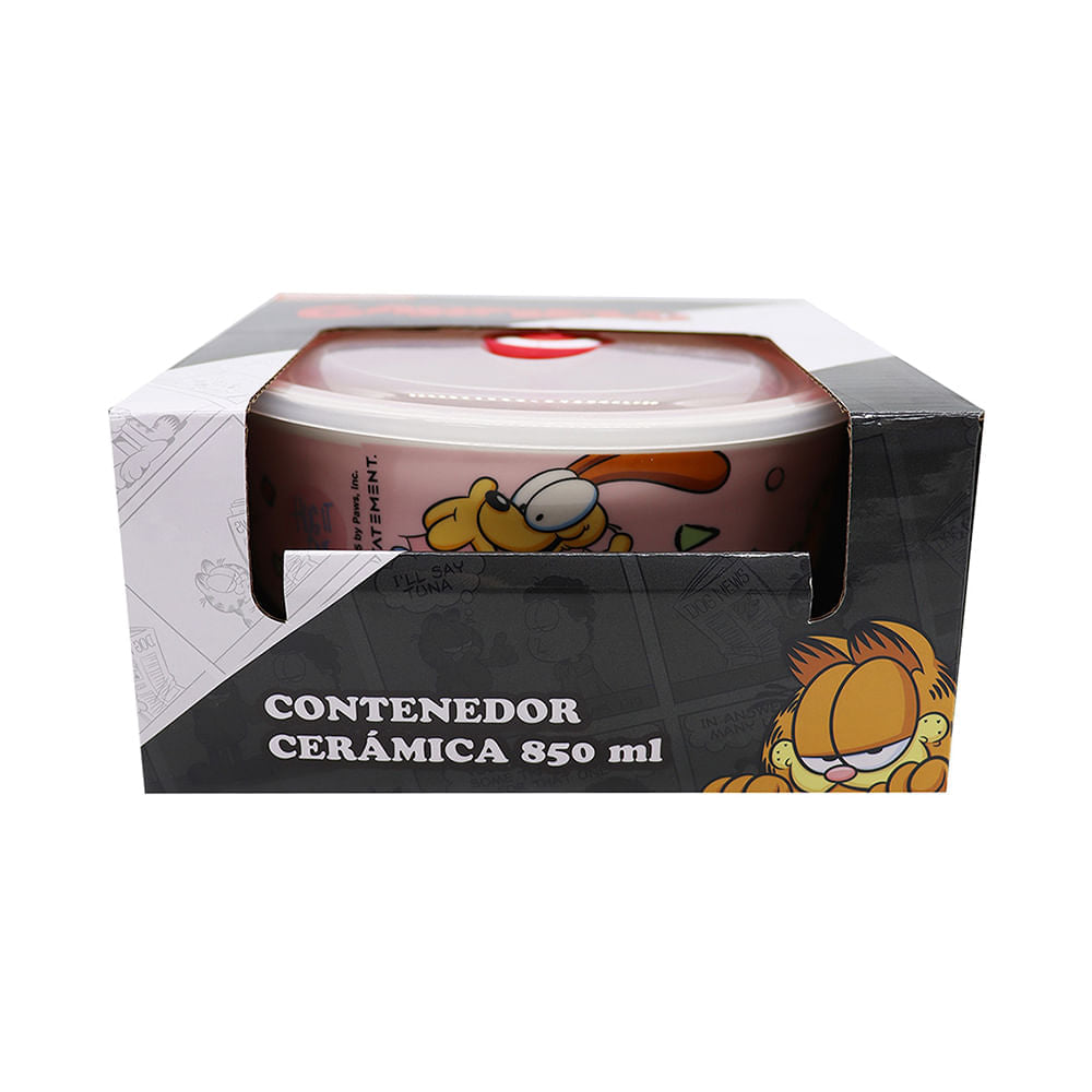 Contenedor Cerámica 850Ml Garfield