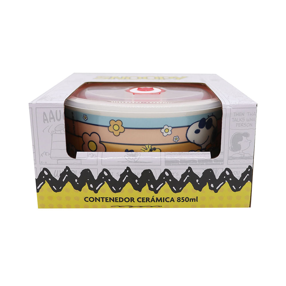 Contenedor Cerámica 850Ml Snoopy