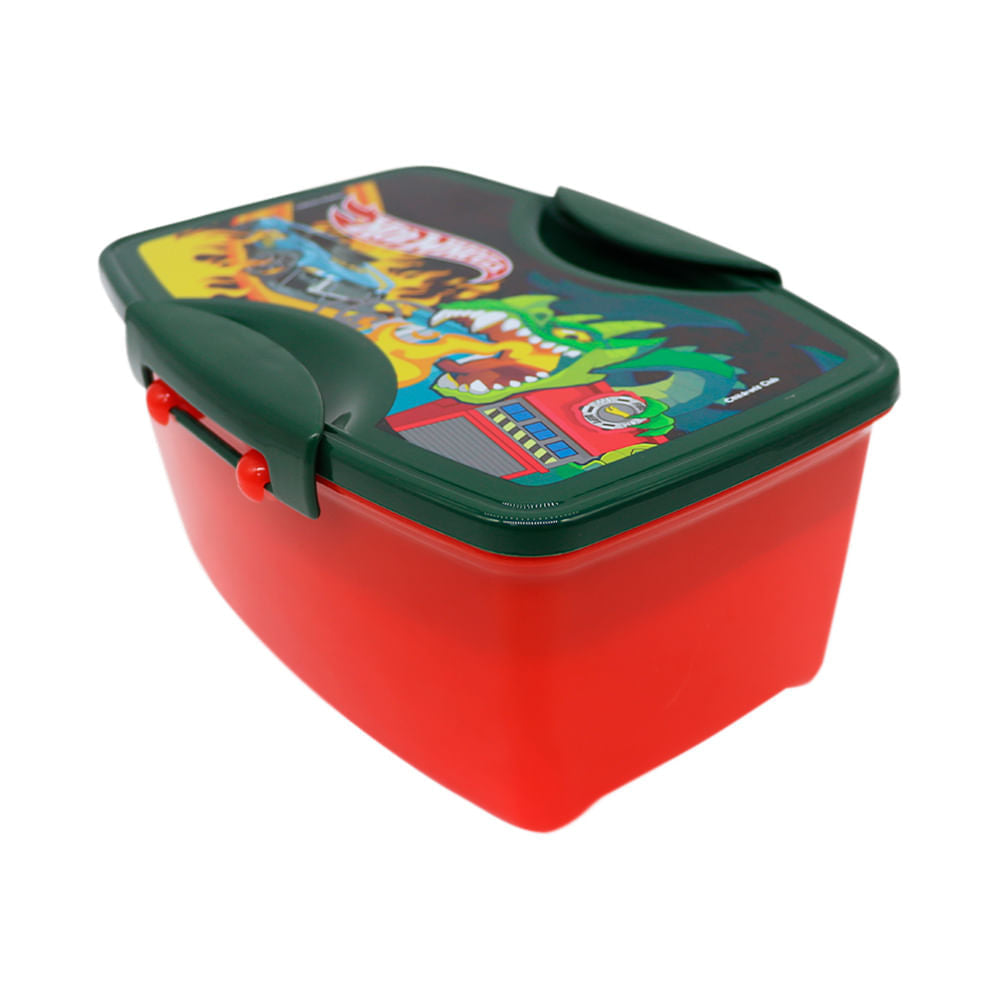 Tupper Con Cubiertos Hot Wheels 1100Ml