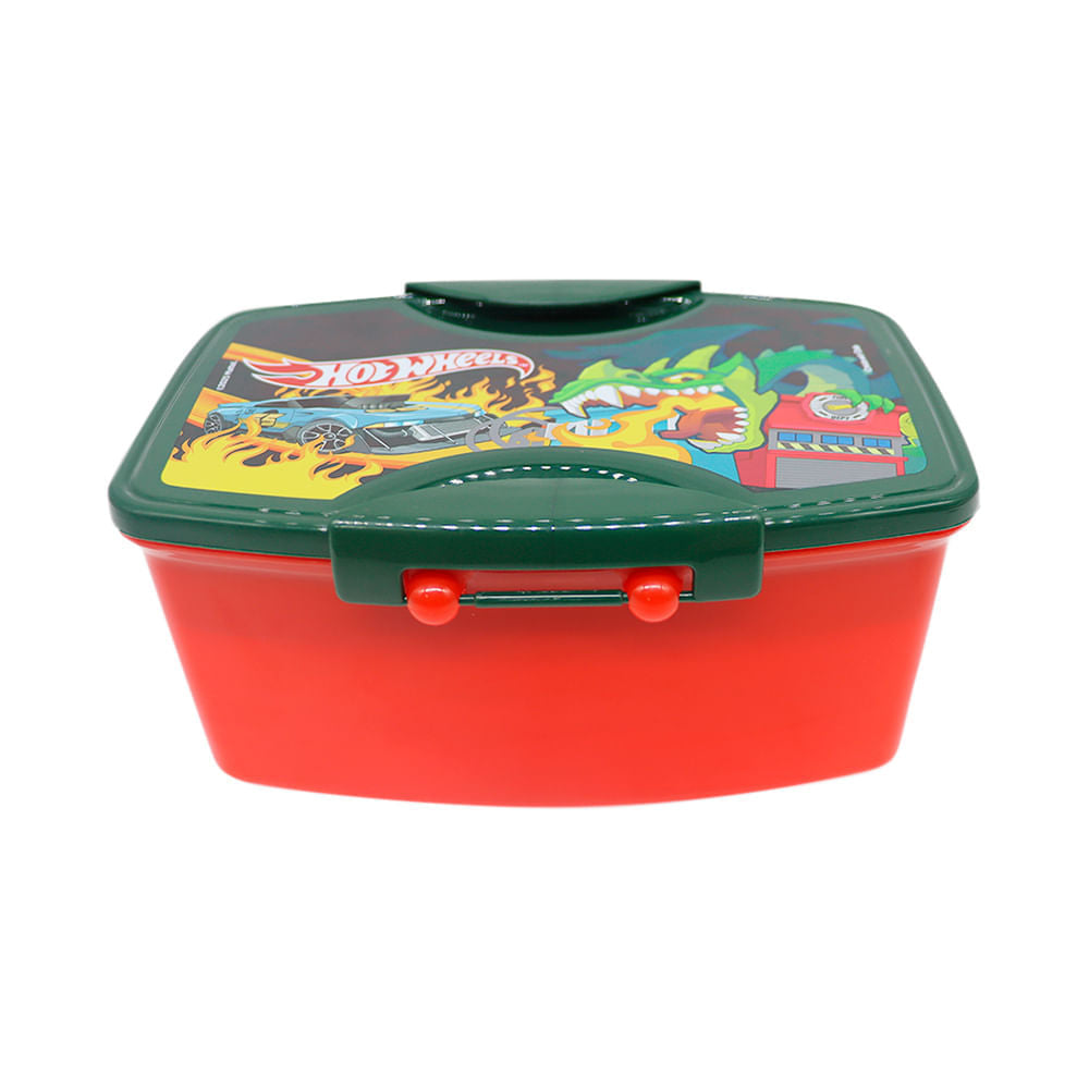 Tupper Con Cubiertos Hot Wheels 1100Ml