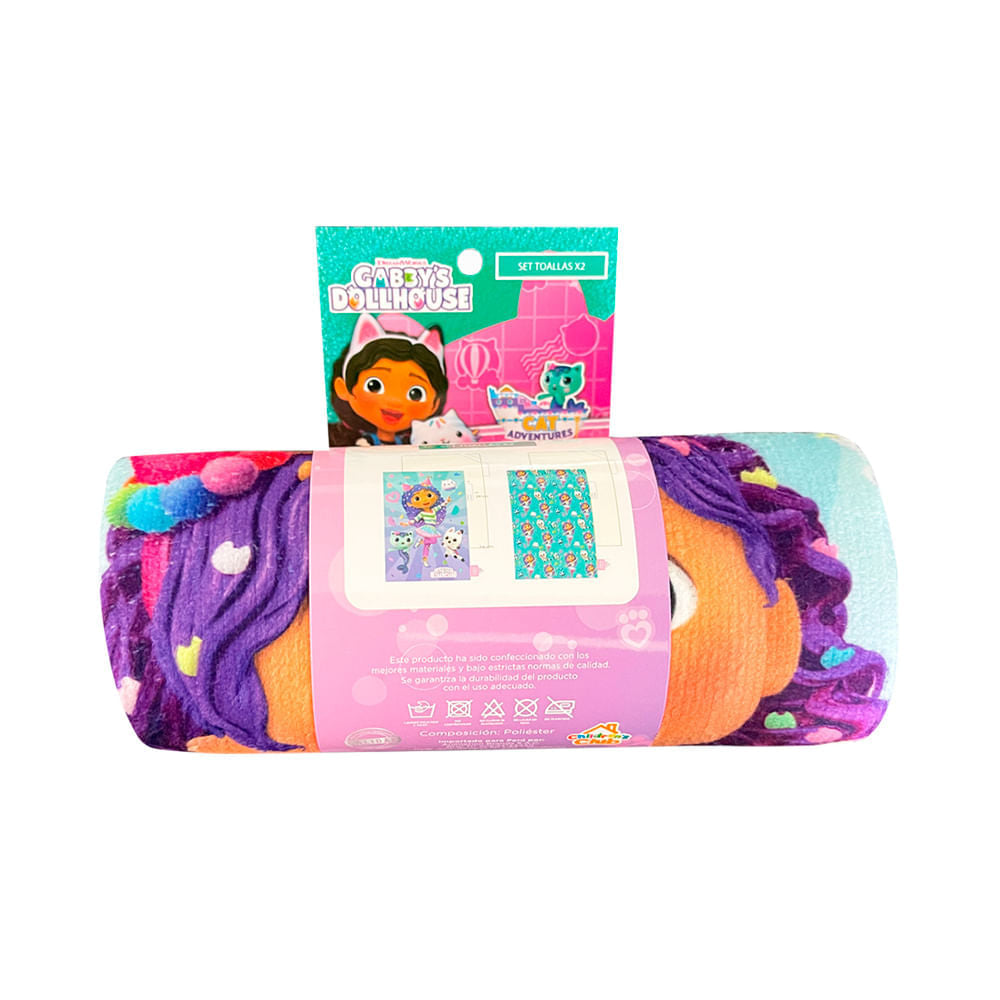Set Toallas X2 Gabbys Dollhouse