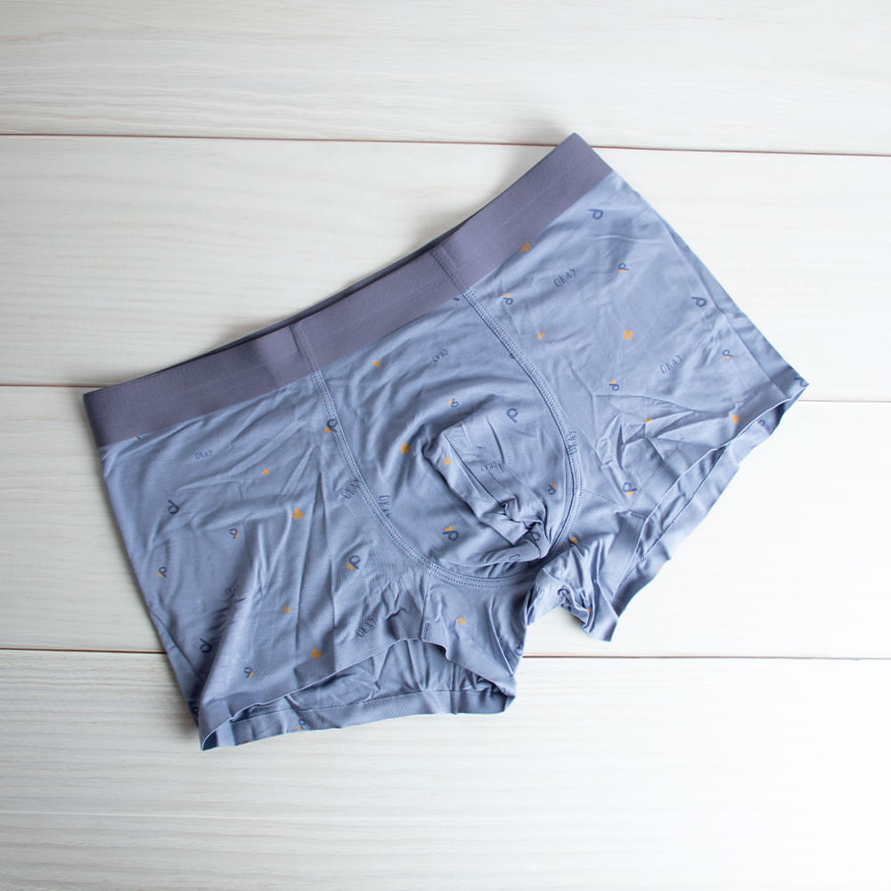 Boxer Hombre Sin Costuras Con Letras Color Azul 2Xl