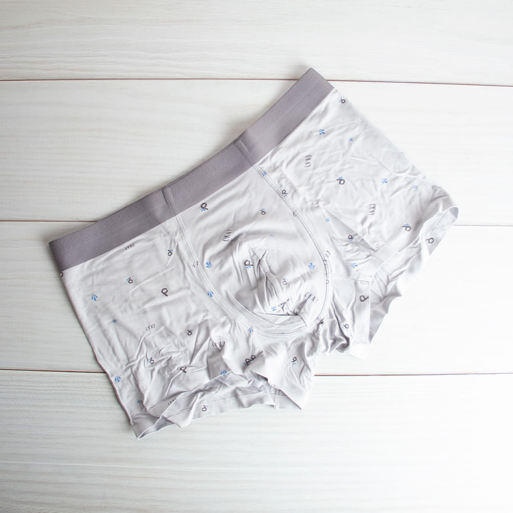 Boxer Hombre Sin Costuras Con Letras Gris Xl