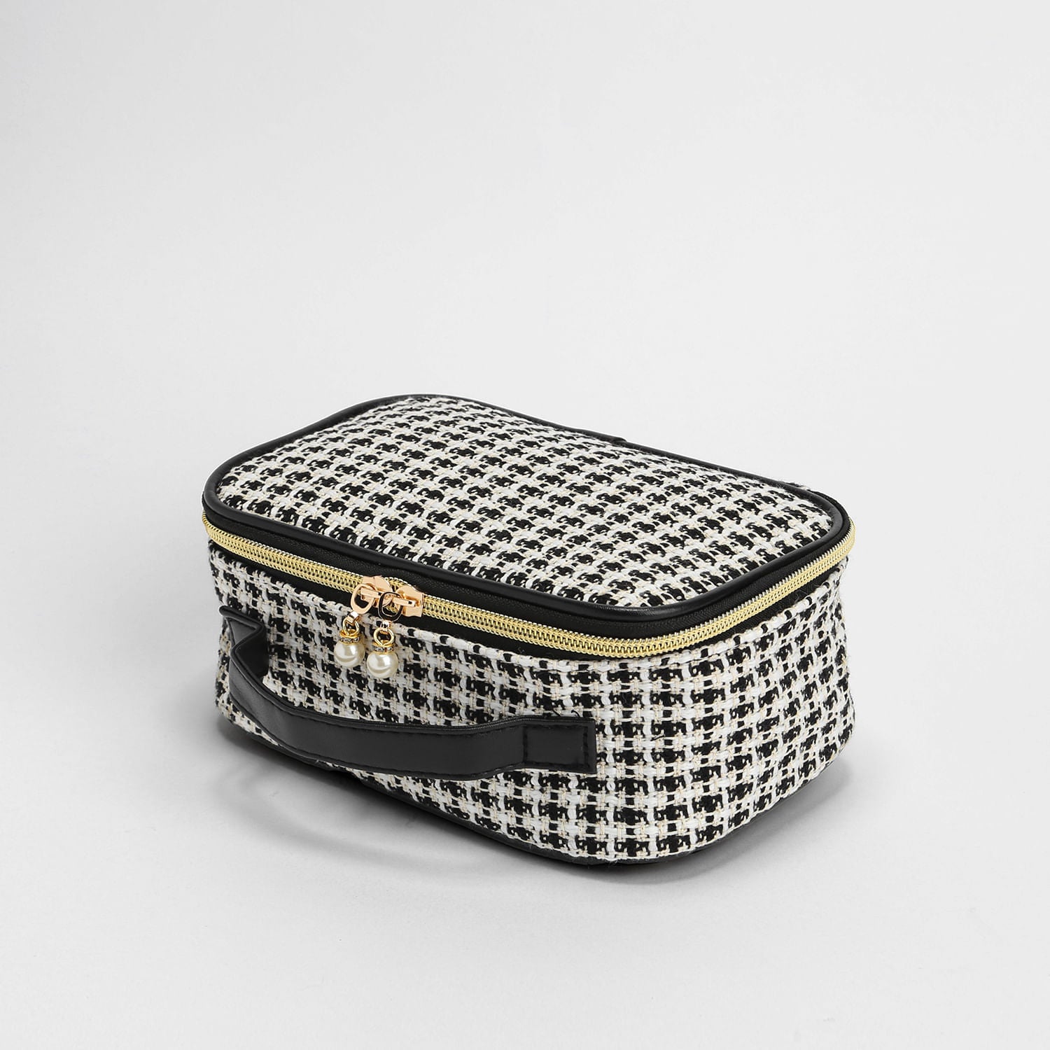 Neceser de Maquillaje Tejido Jacquard Negro