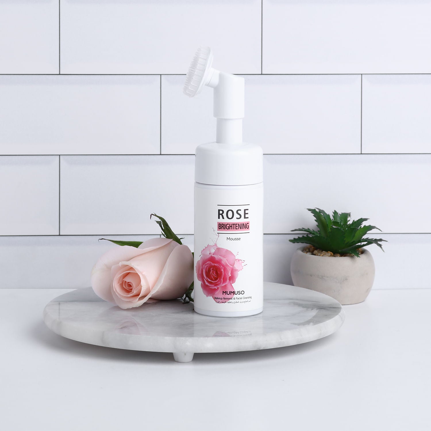 Limpiador Facial Desmaquillante Espumoso Iluminador de Rosa