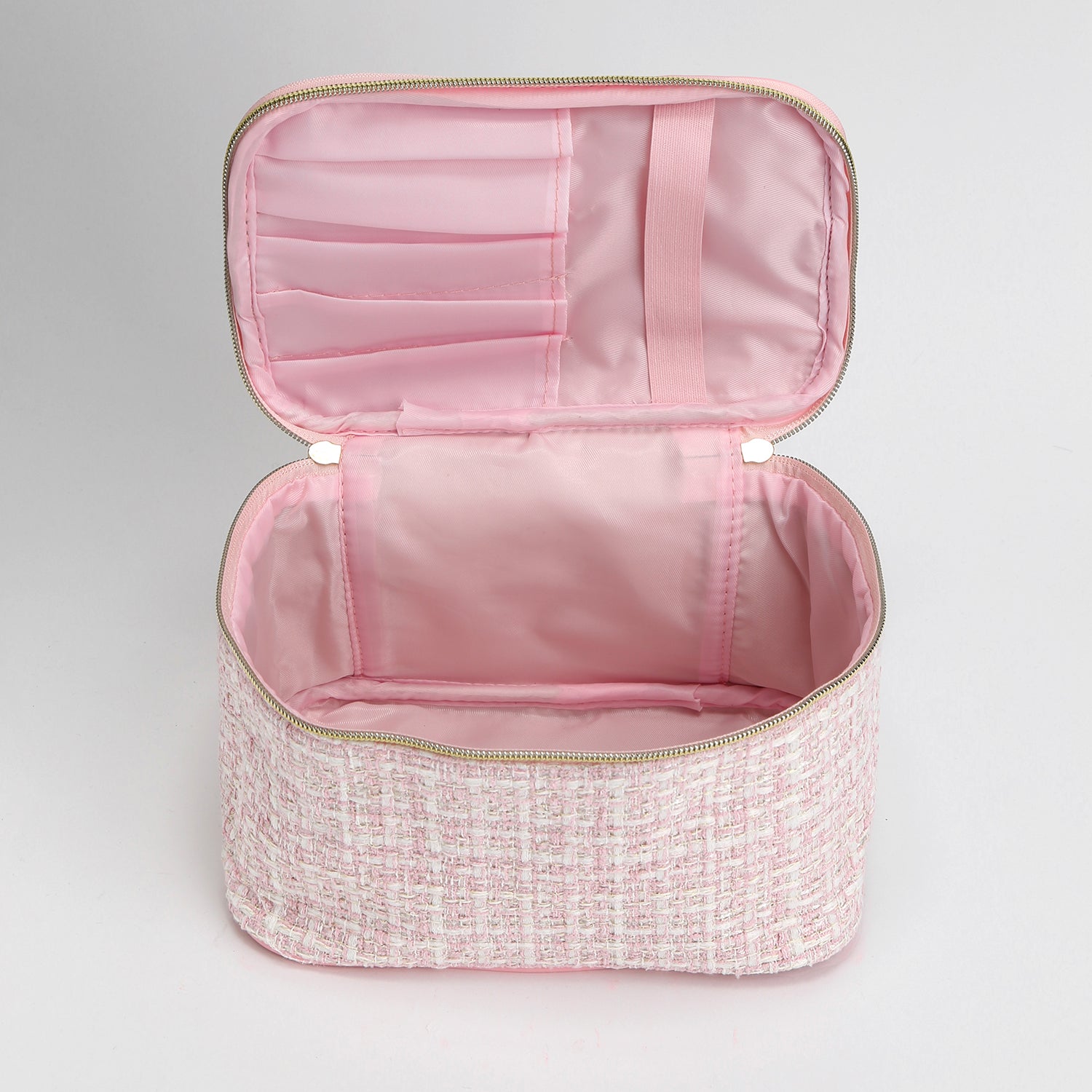 Neceser de Maquillaje Tejido Jacquard Rosa