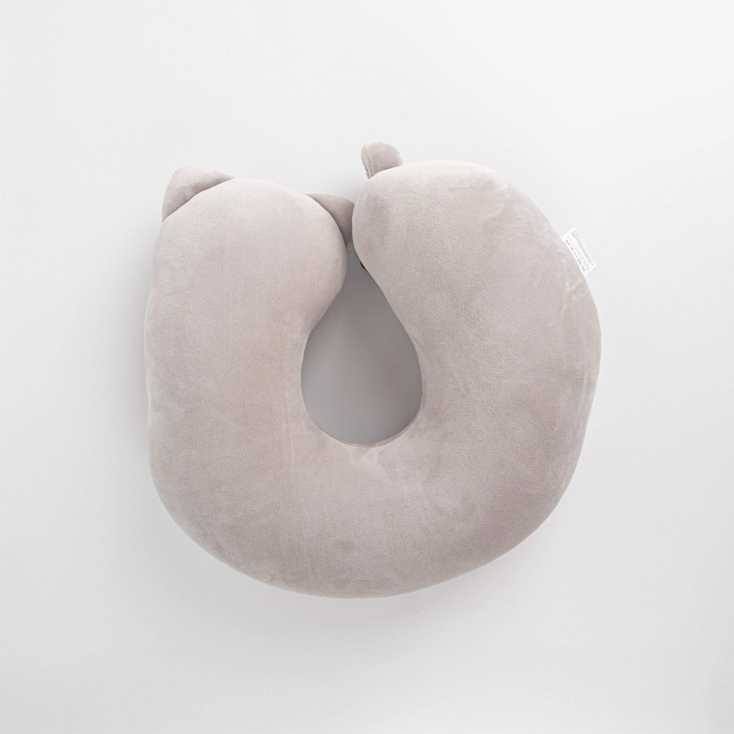 Almohada para el cuello en forma de U de partículas gato gris