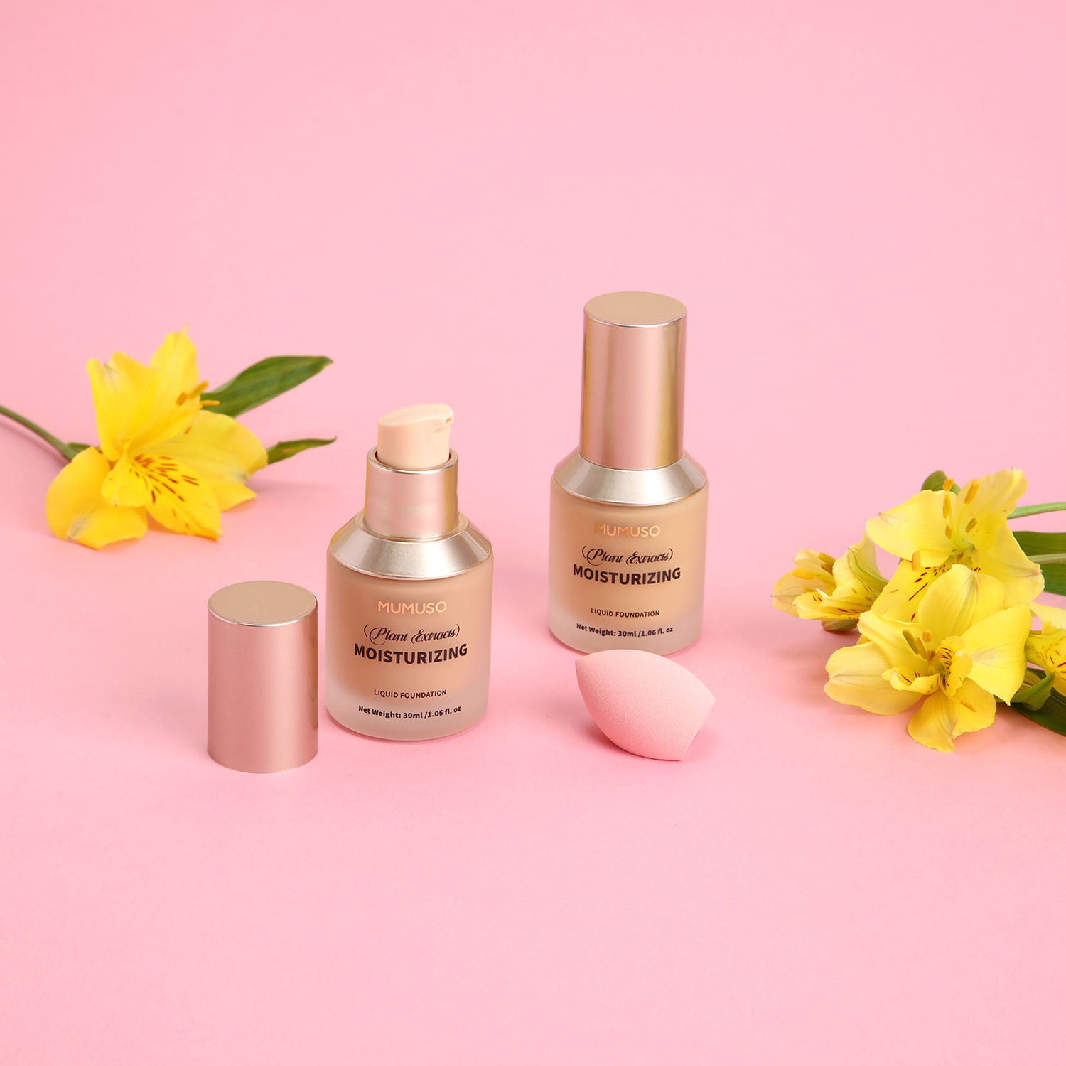 Base de Maquillaje Líquida Hidratante de Extractos Vegetales Beige Natural