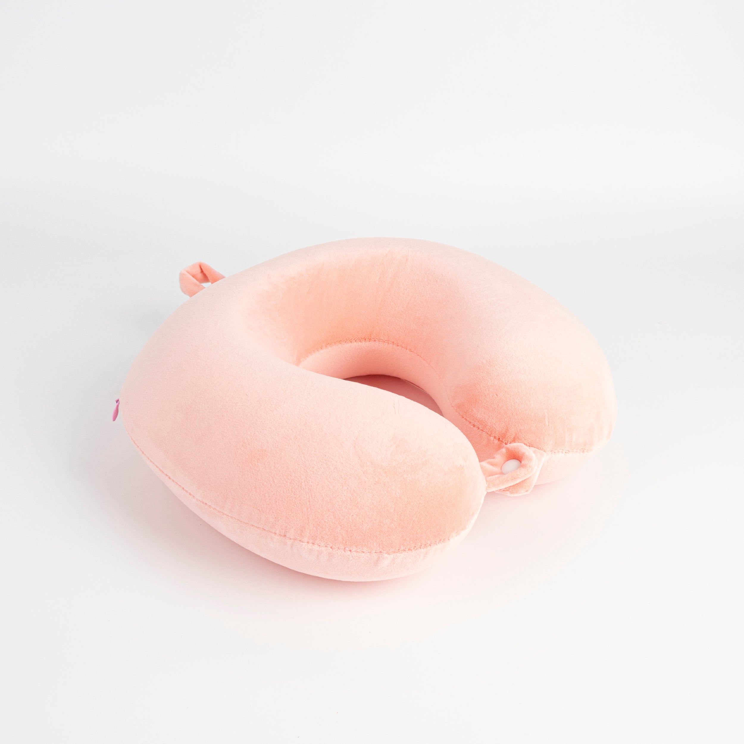 Almohada cervical en forma de u espuma viscoelástica rosa