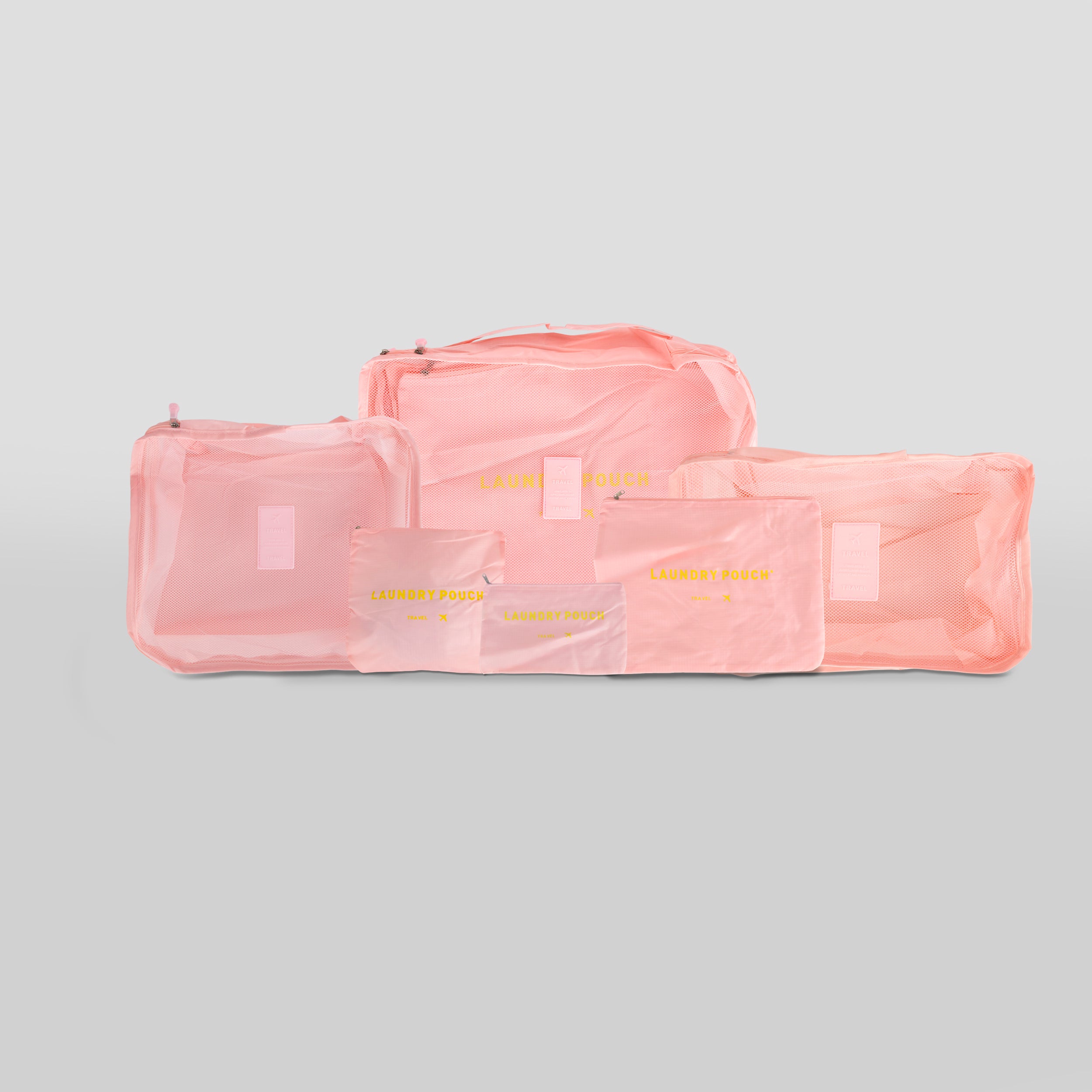 Set de 6 bolsas de almacenamiento (rosa)