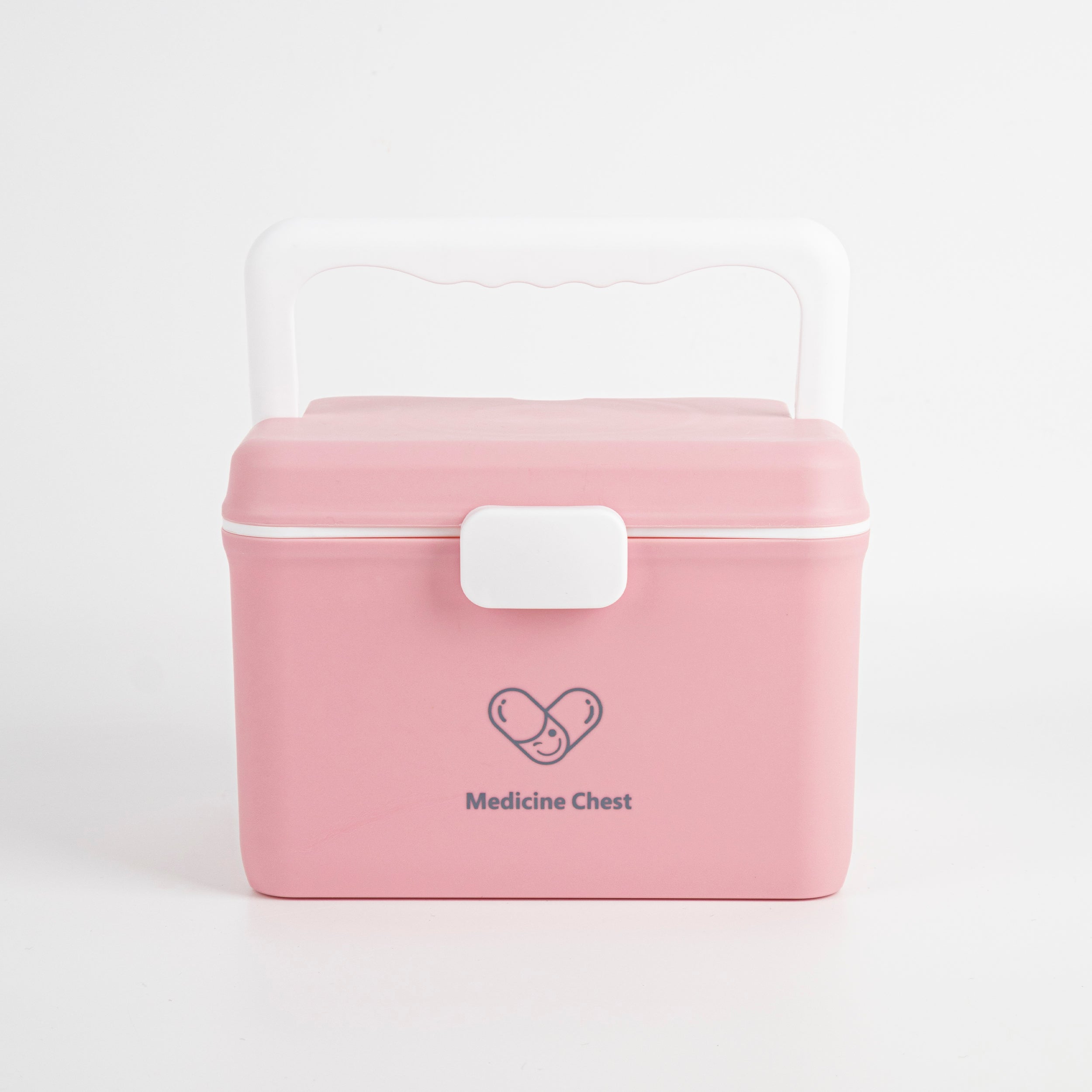 Caja de medicinas de doble nivel (rosada)