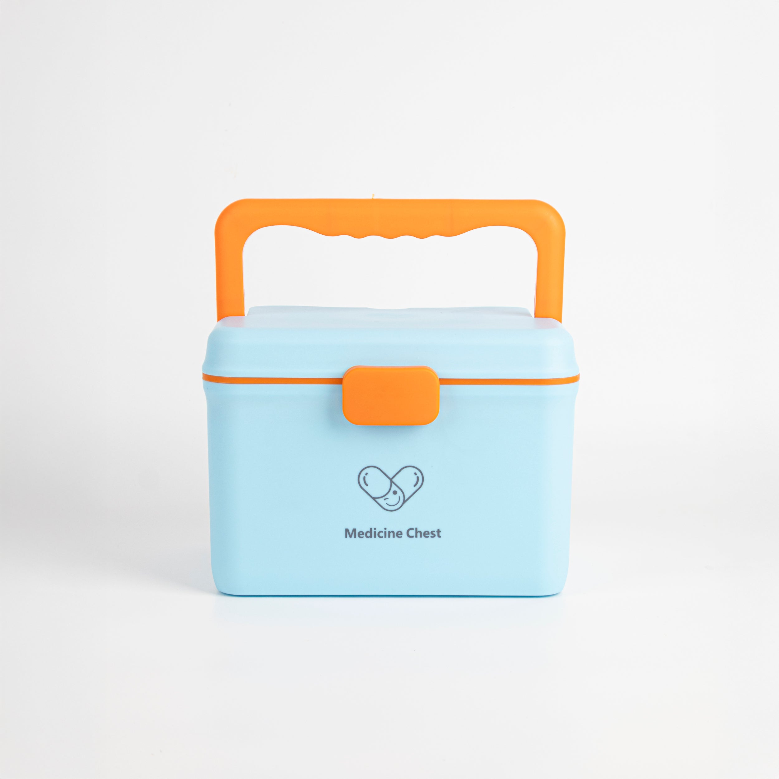 Caja de medicinas de doble capa (azul)