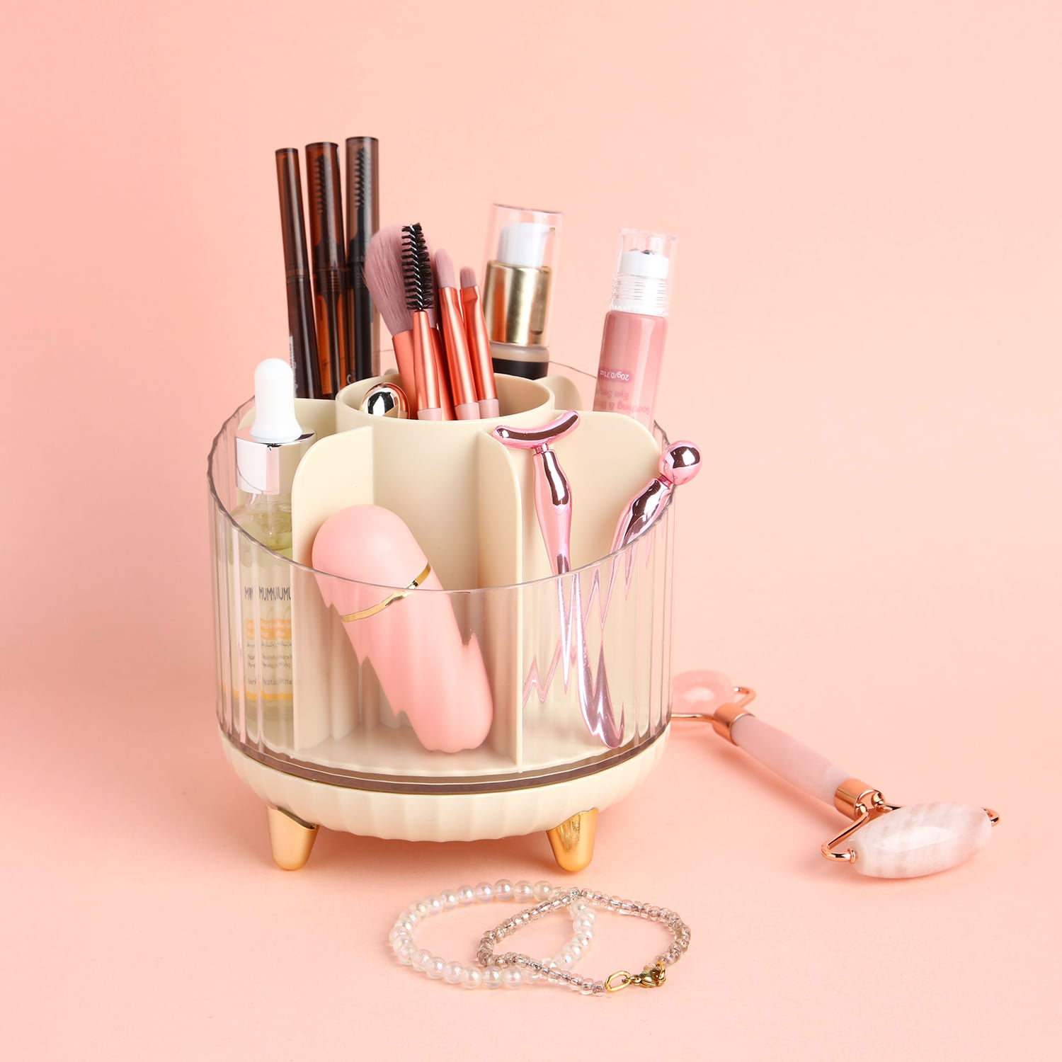 Organizador de Maquillaje Giratorio 7 Compartimentos