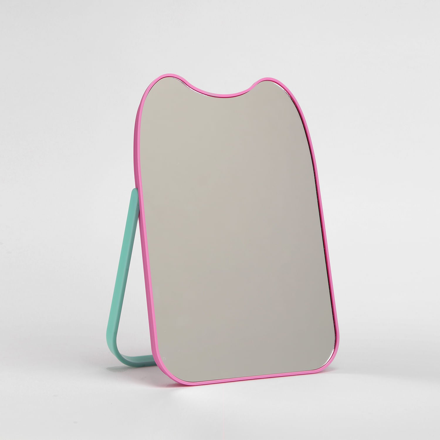 Espejo Maquillaje Orejas de Gato con Soporte Rosa