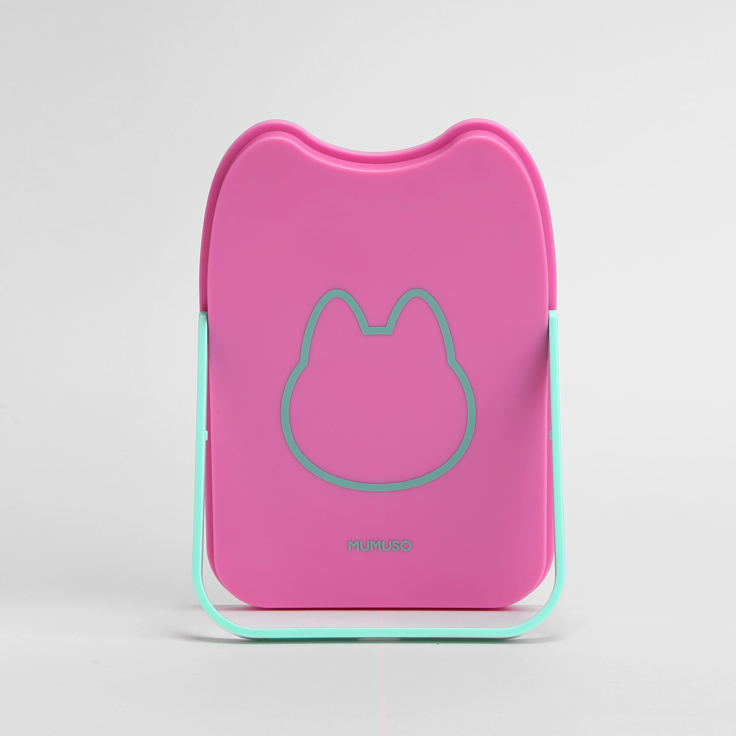 Espejo Maquillaje Orejas de Gato con Soporte Rosa