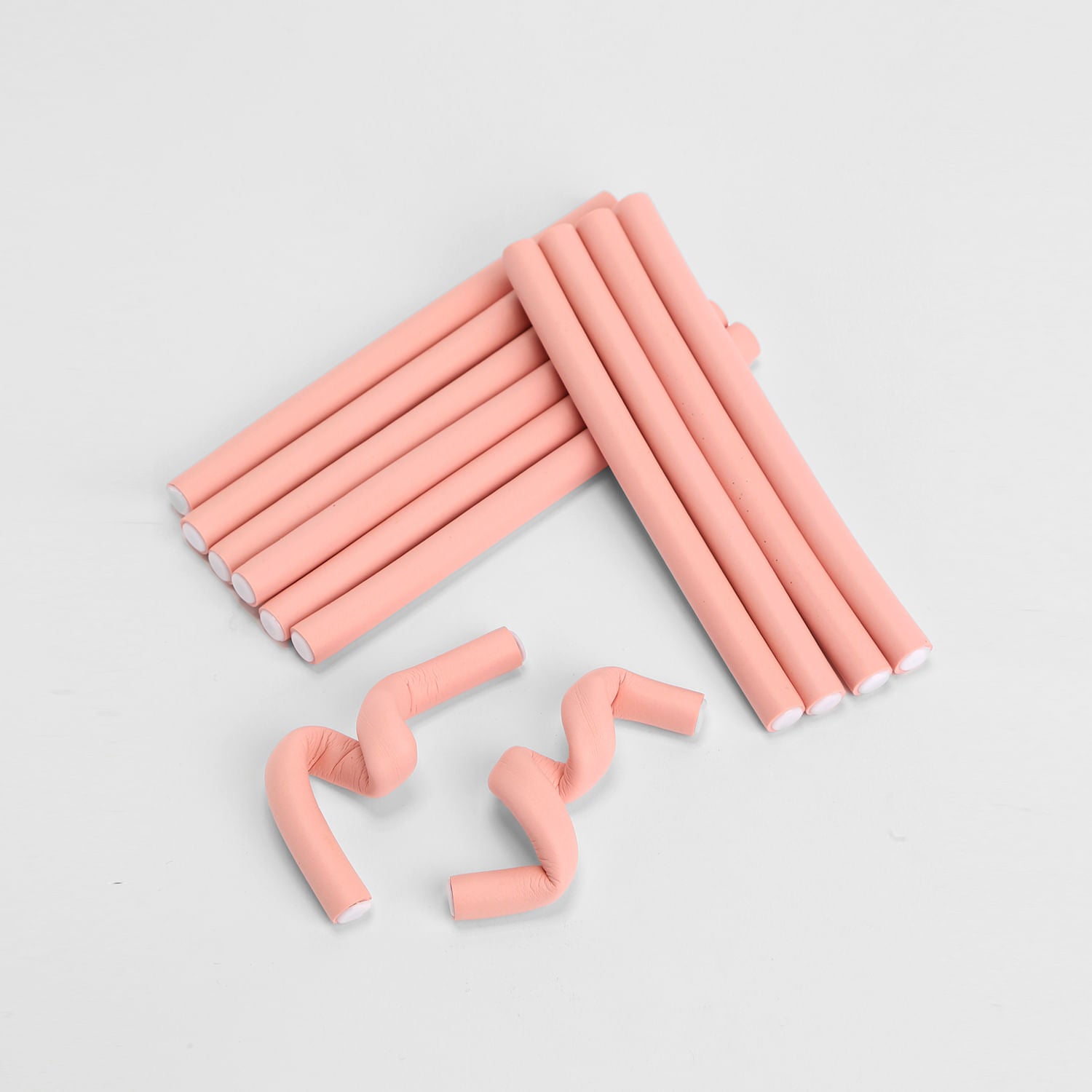 Set de 12 Varillas Flexibles para Rizar el Cabello Rosa