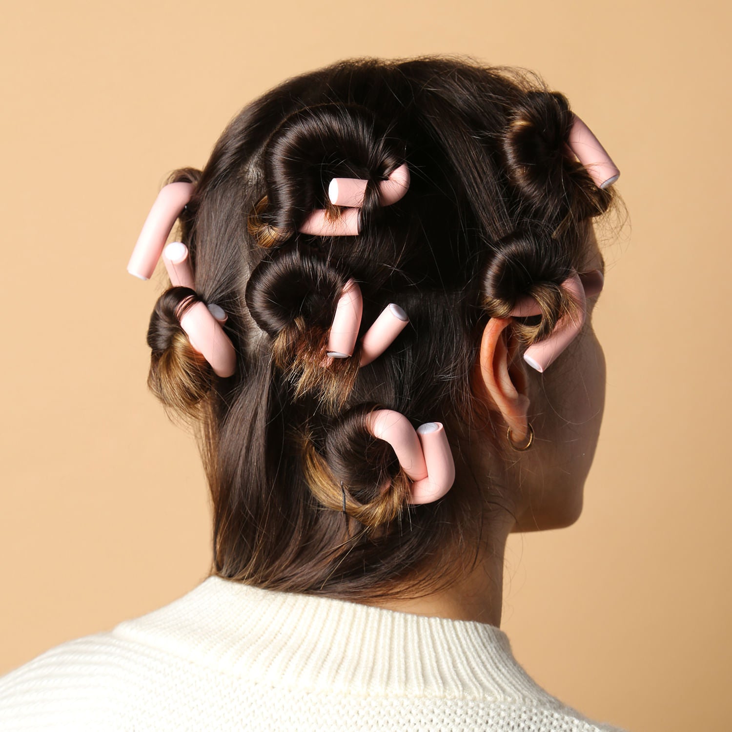 Set de 12 Varillas Flexibles para Rizar el Cabello Rosa