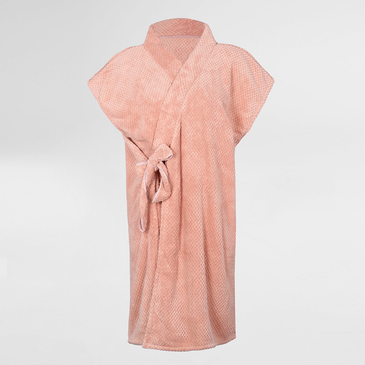 Bata Larga con Mangas Cortas Rosa Claro