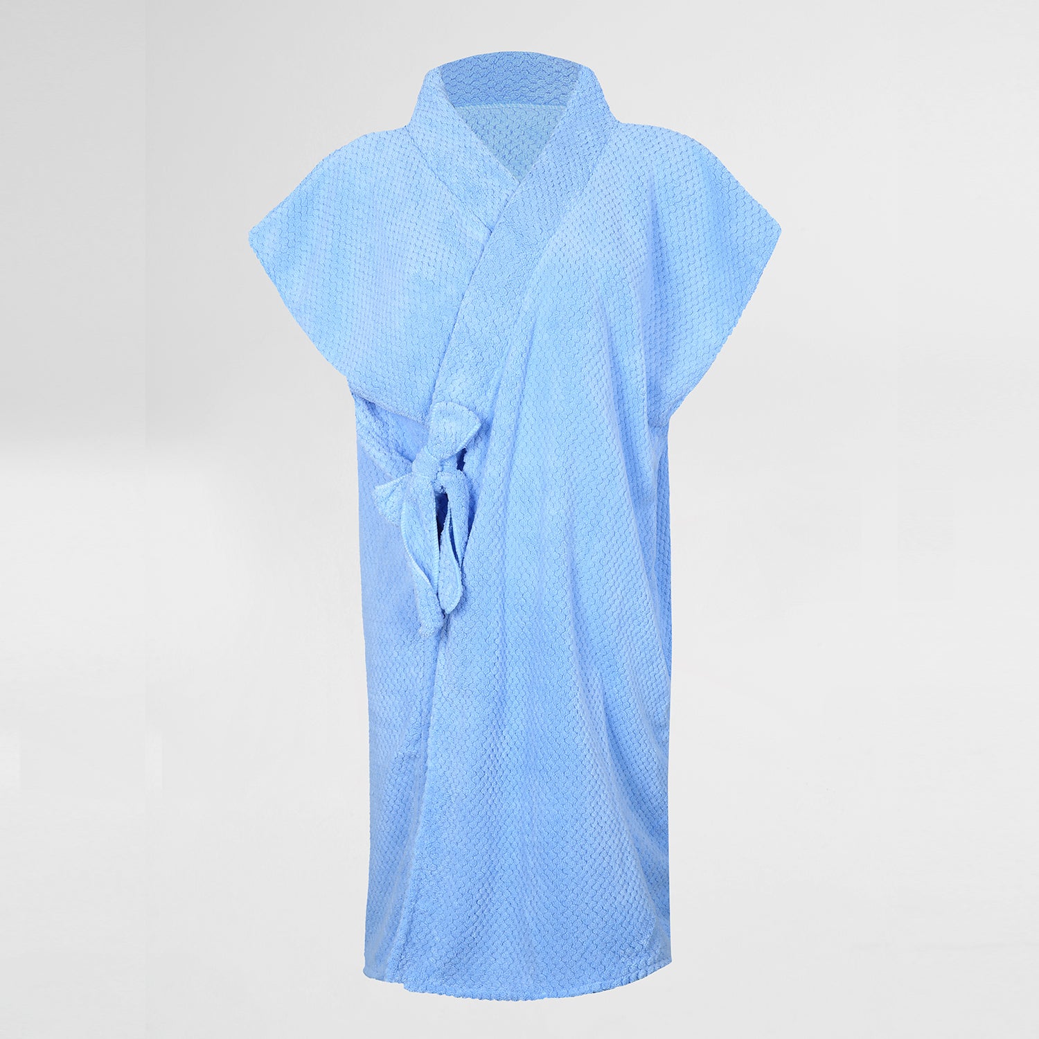 Bata Larga con Mangas Cortas Azul