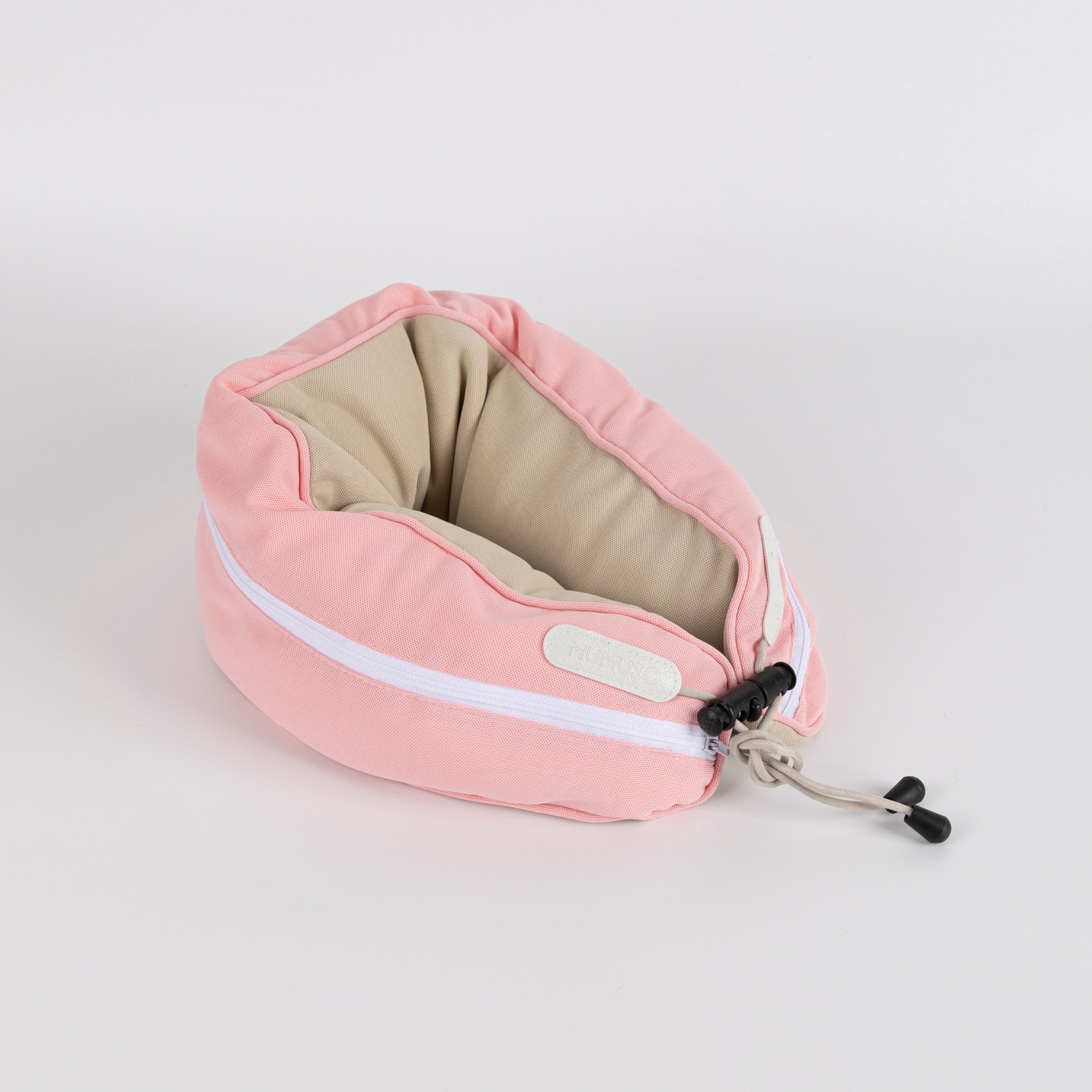 Almohada en forma de u con partículas en colores combinados (rosa)