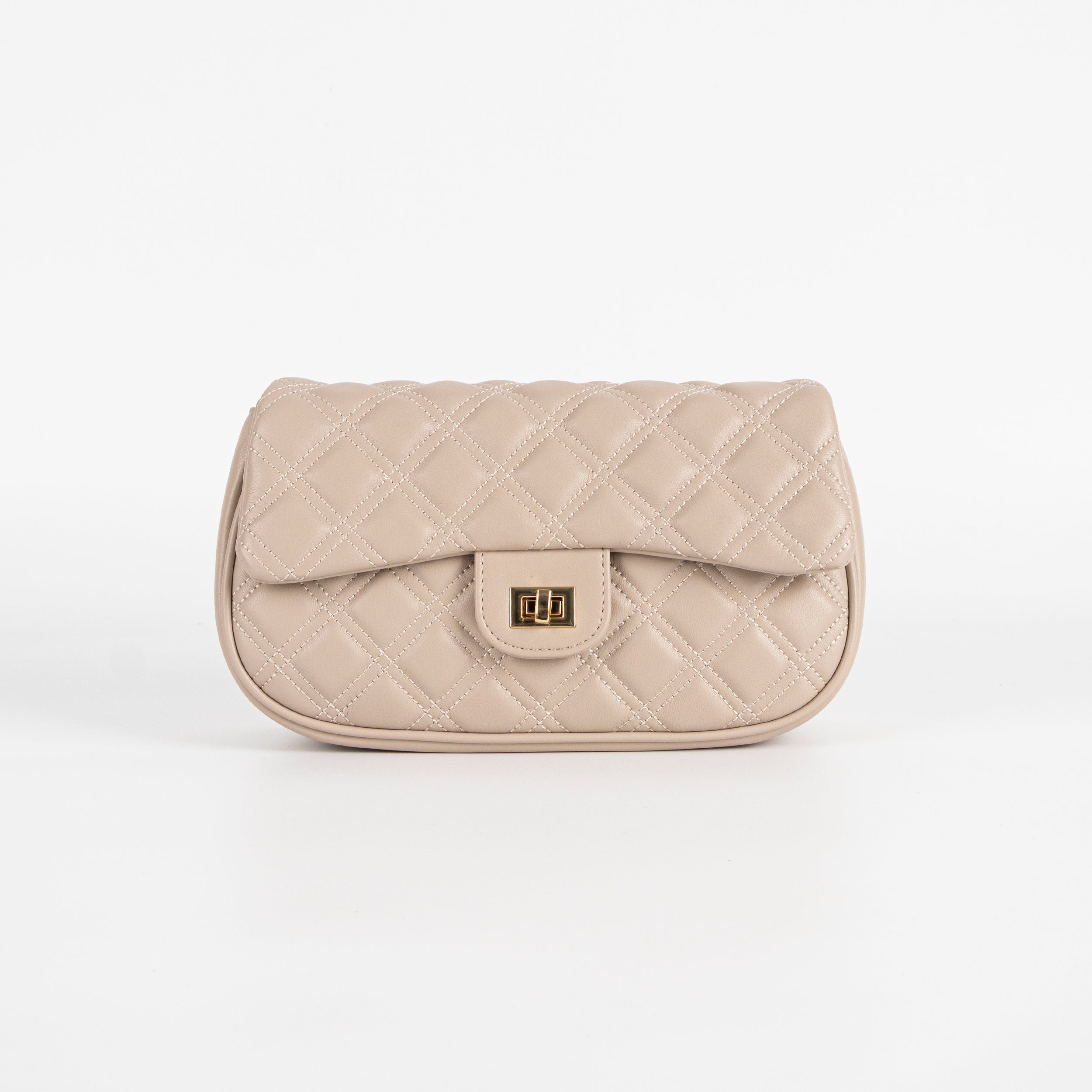 Bolso de hombro rombo caqui