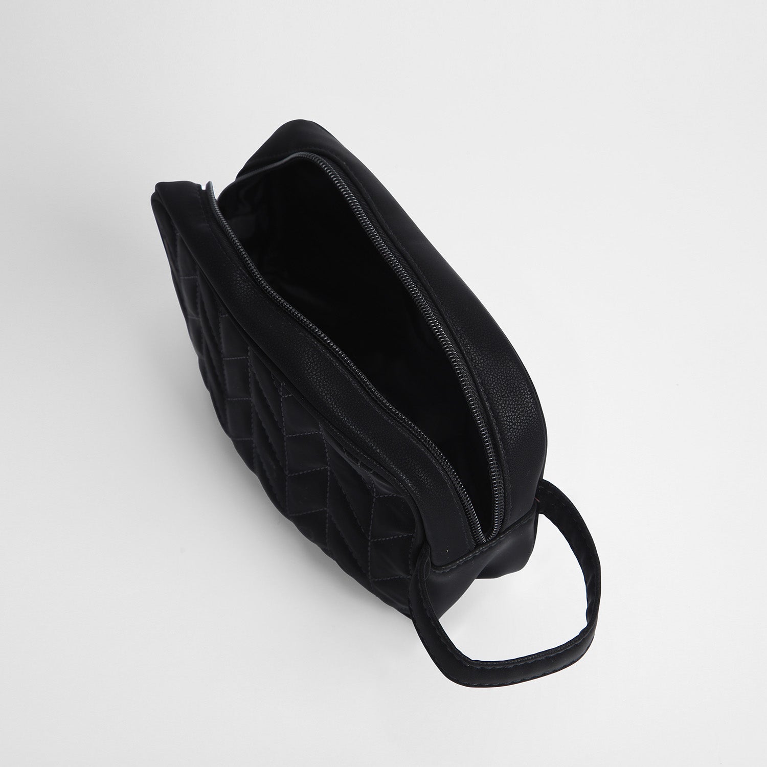 Neceser de Maquillaje con Textura Espiga Negro