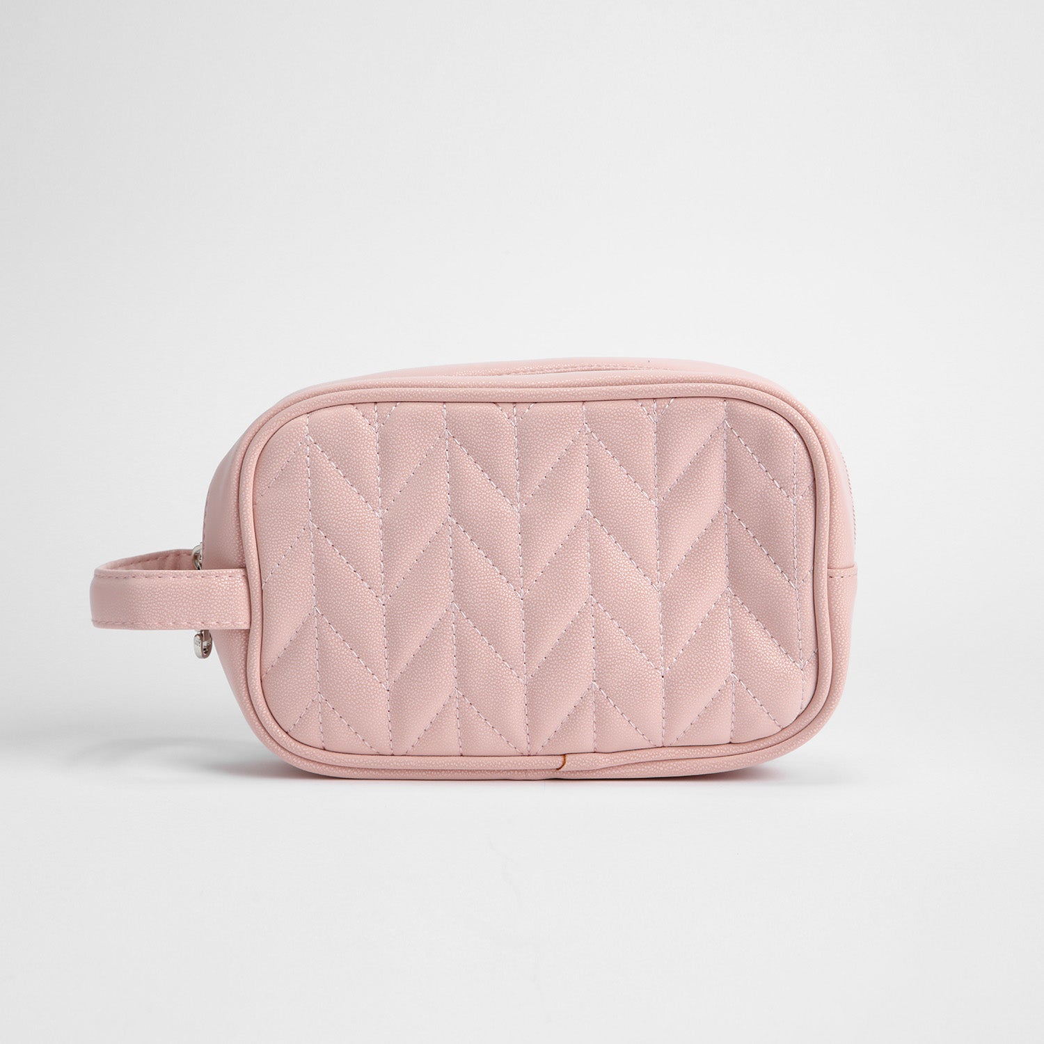 Neceser de Maquillaje con Textura Espiga Rosado