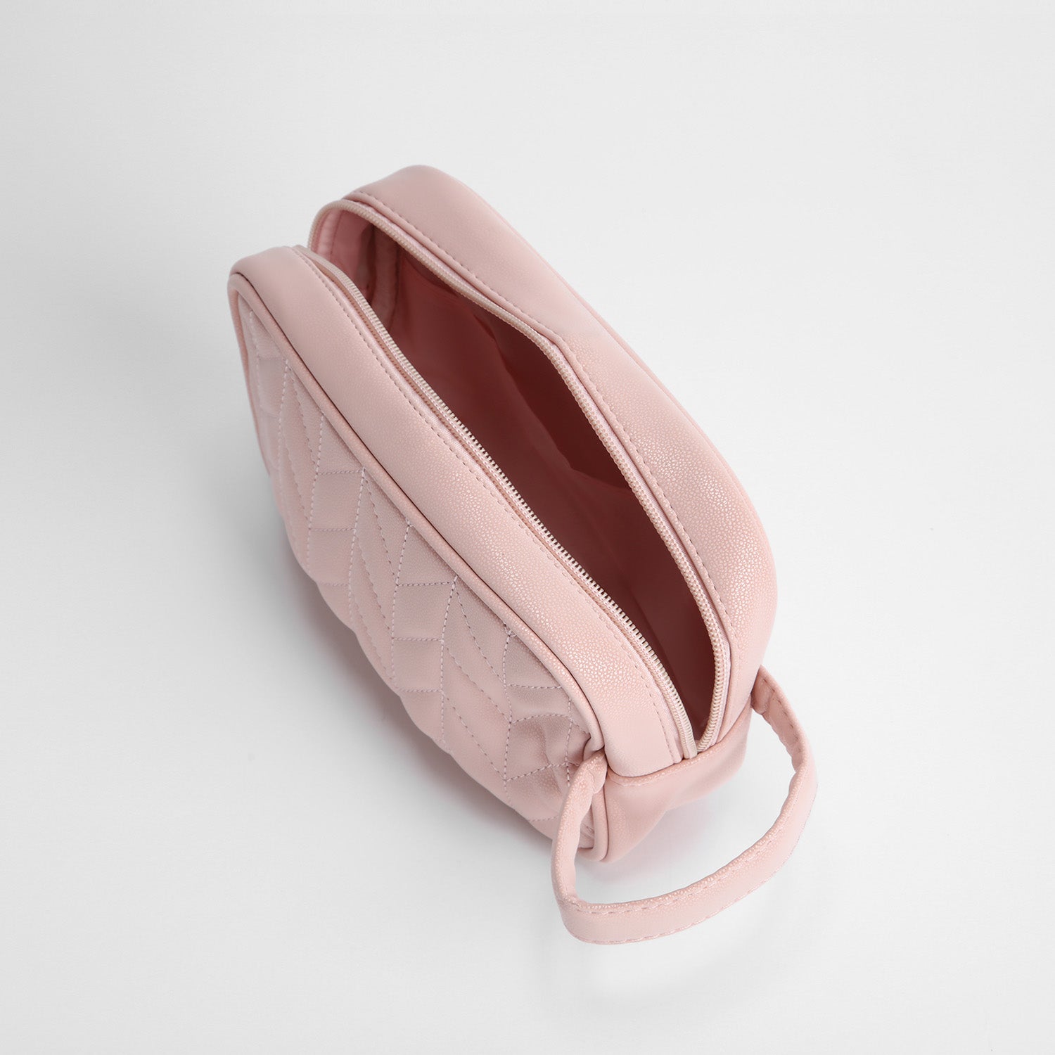 Neceser de Maquillaje con Textura Espiga Rosado