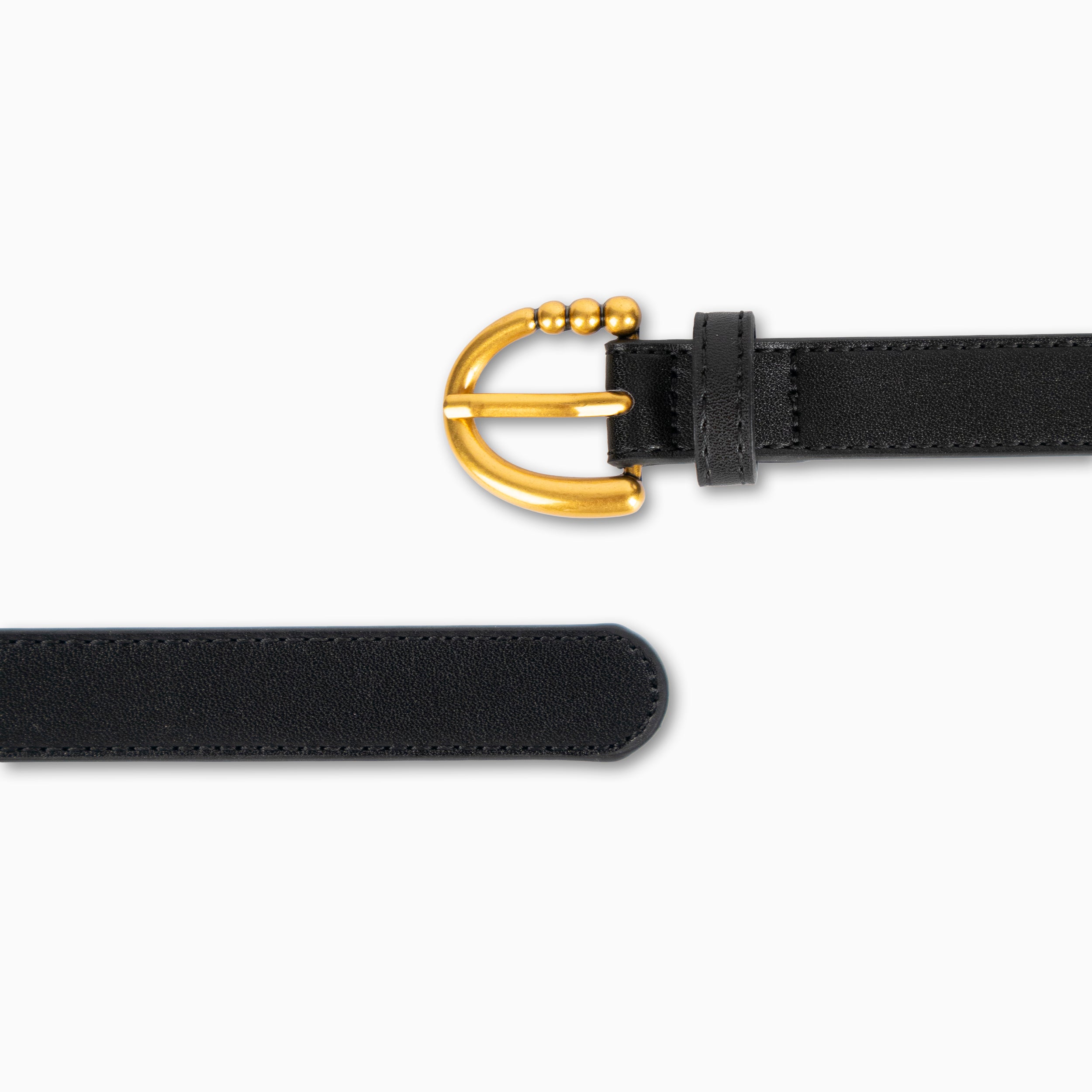 Cinturón de cuero vintage para mujer (negro)