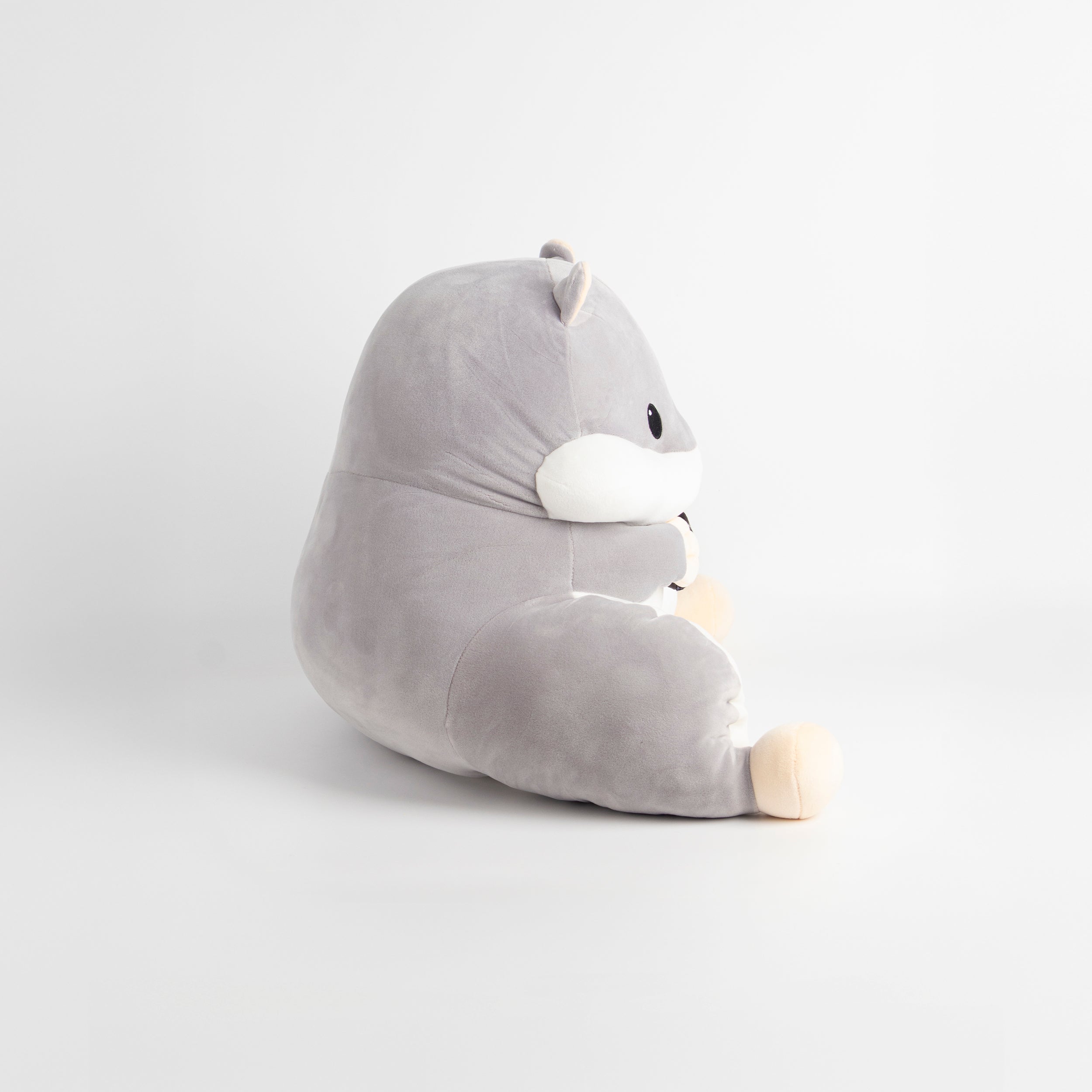 Cojín lumbar en forma de hamster (gris)