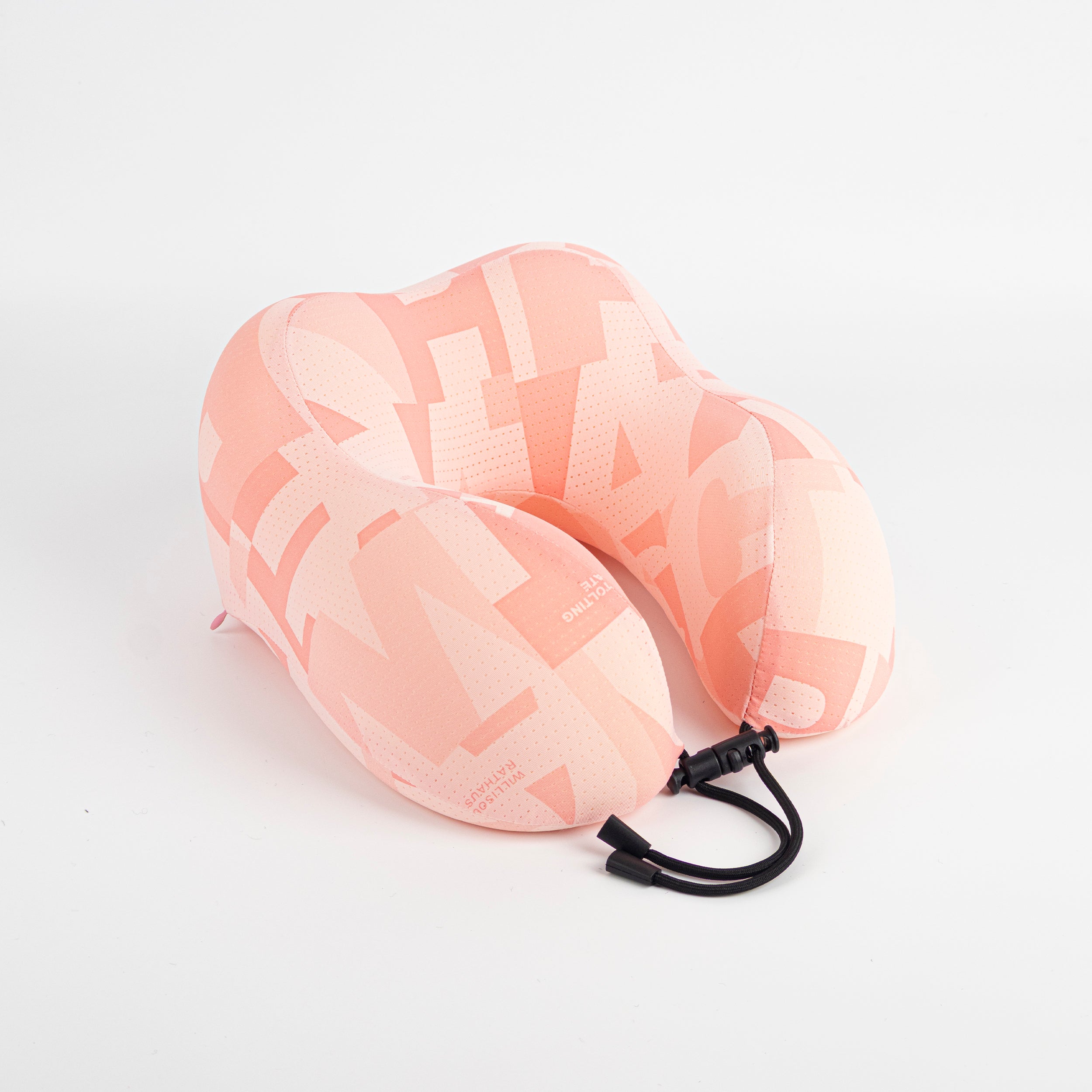 Almohada cervical en forma de u con espuma viscoelástica rosa