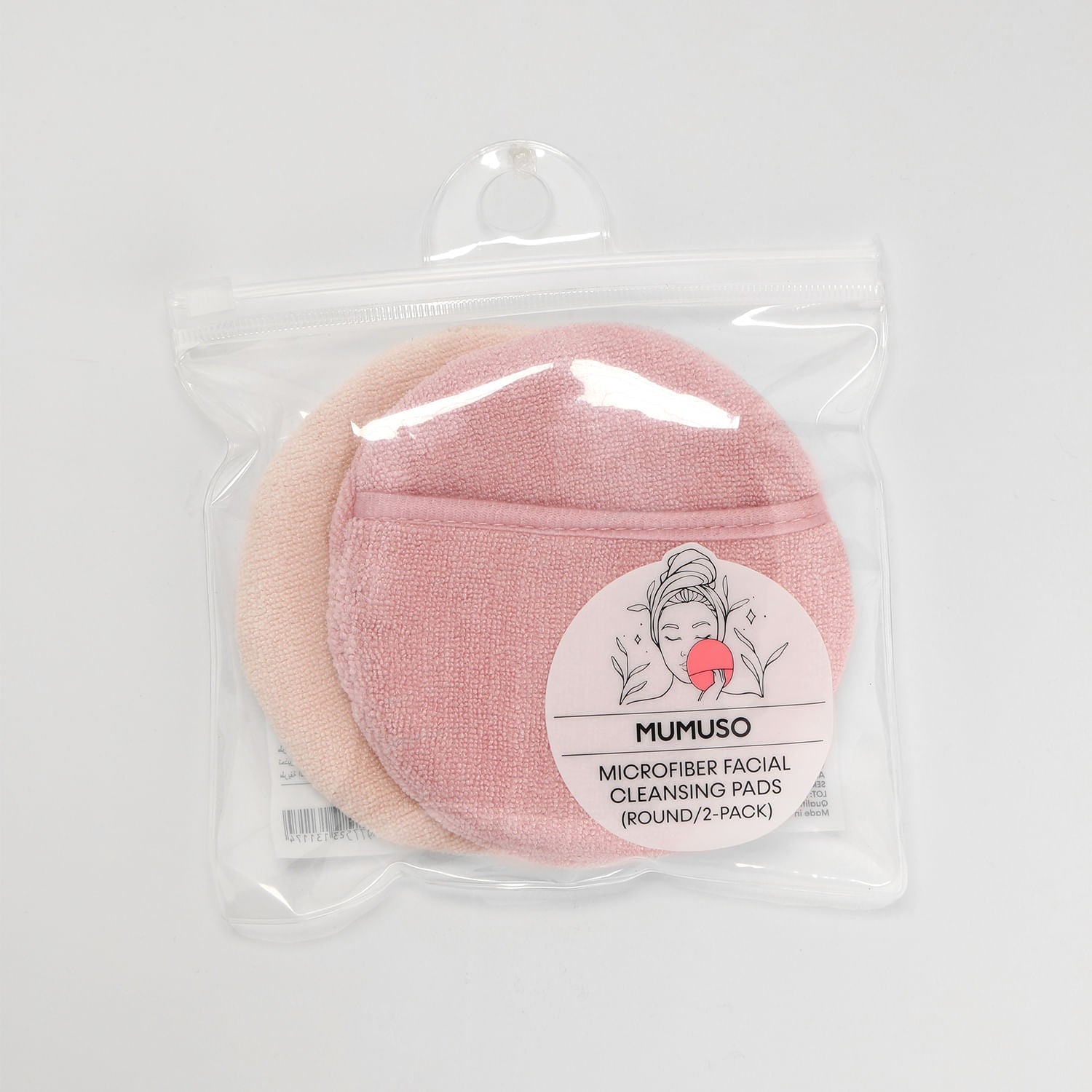 Set de 2 Almohadillas de Limpieza Facial Microfibra Redondas