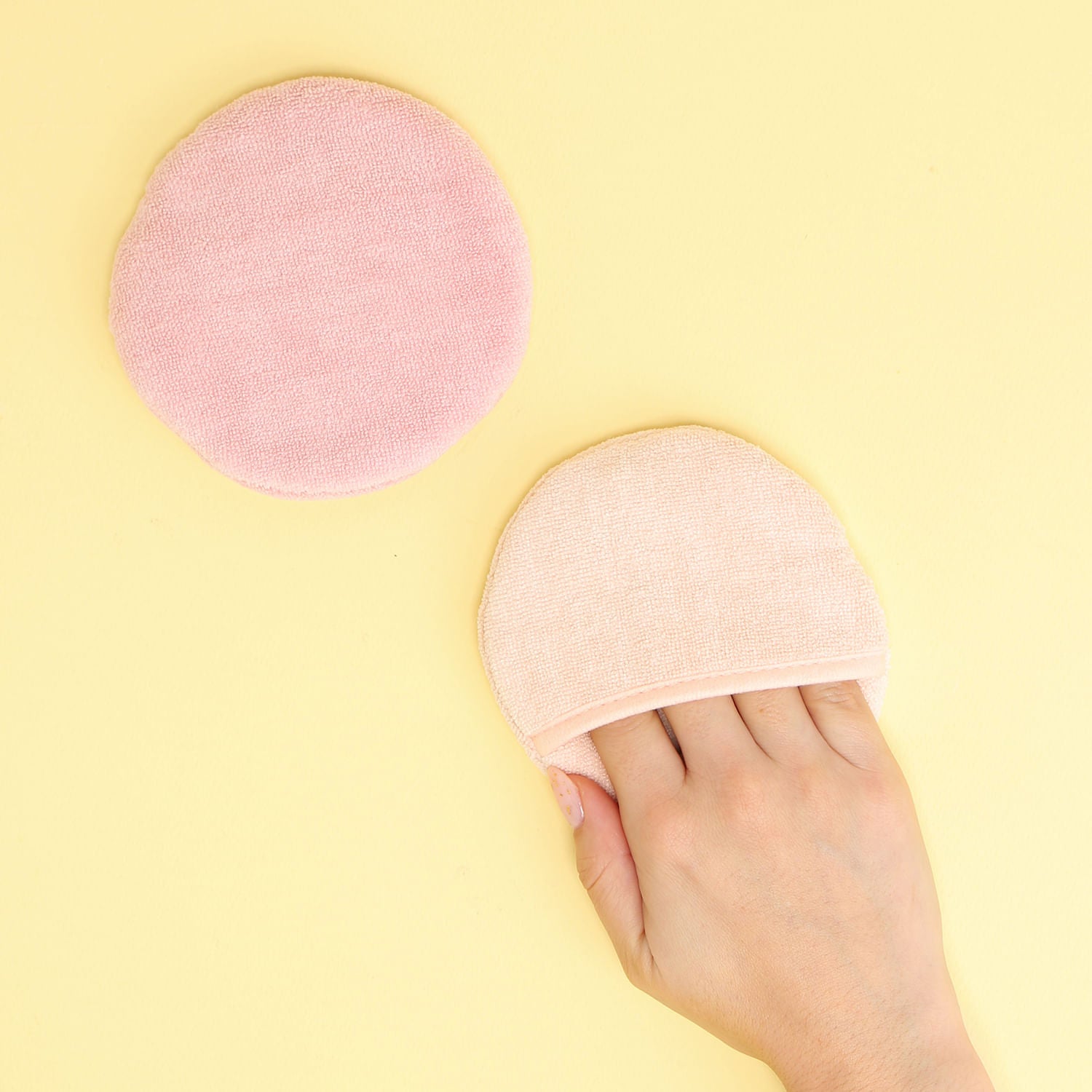 Set de 2 Almohadillas de Limpieza Facial Microfibra Redondas
