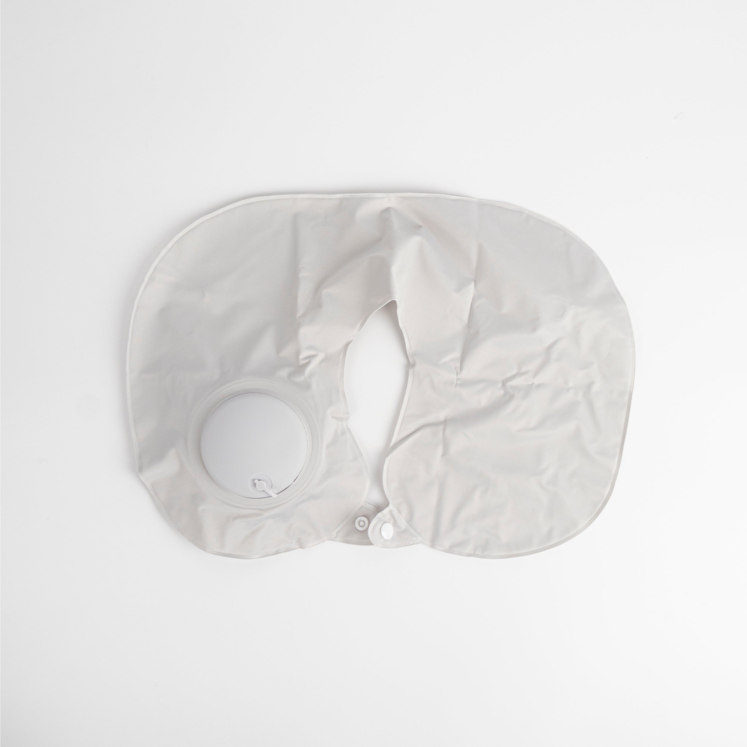 Almohada inflable en forma de U con efecto refrescante gris