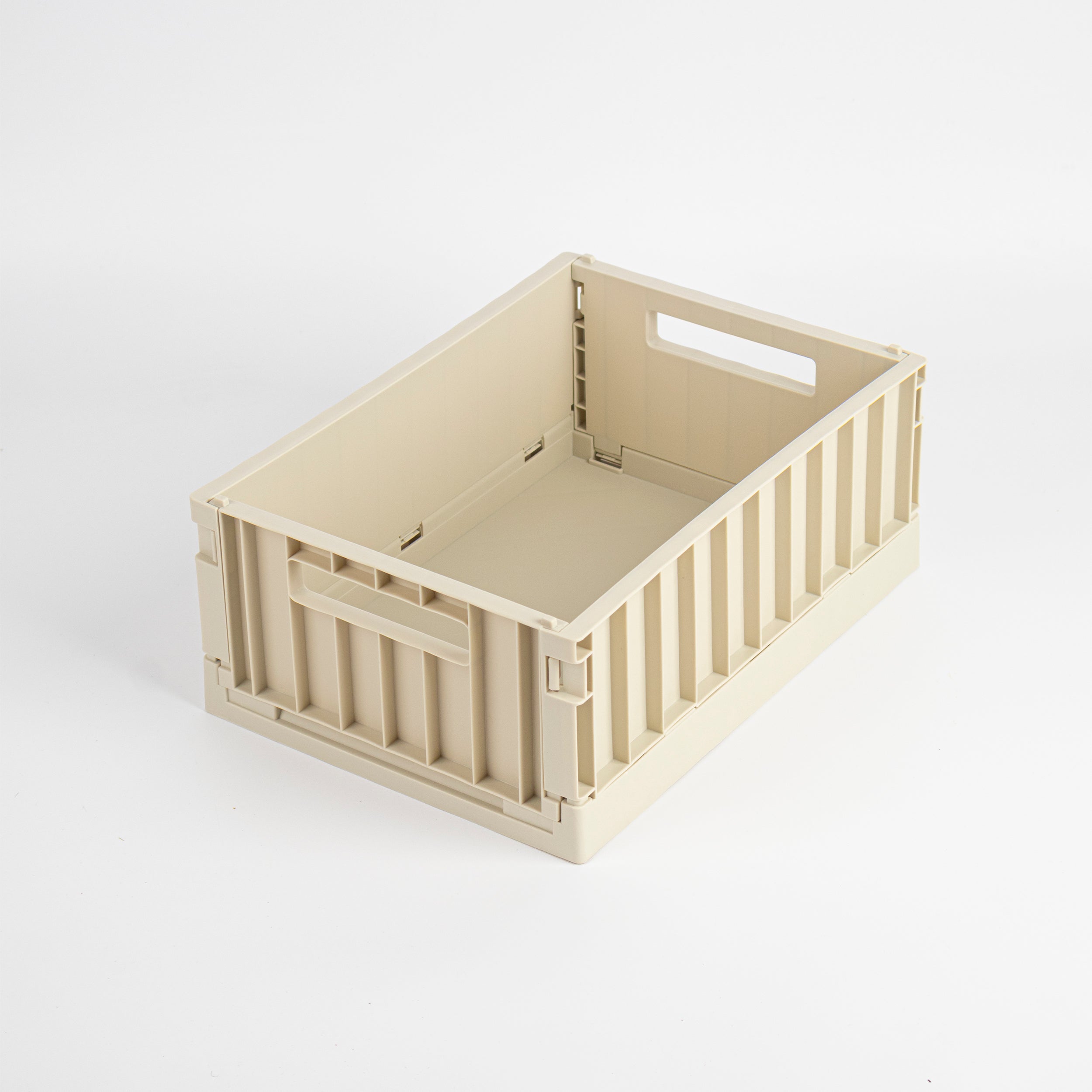 Cesta plegable crema