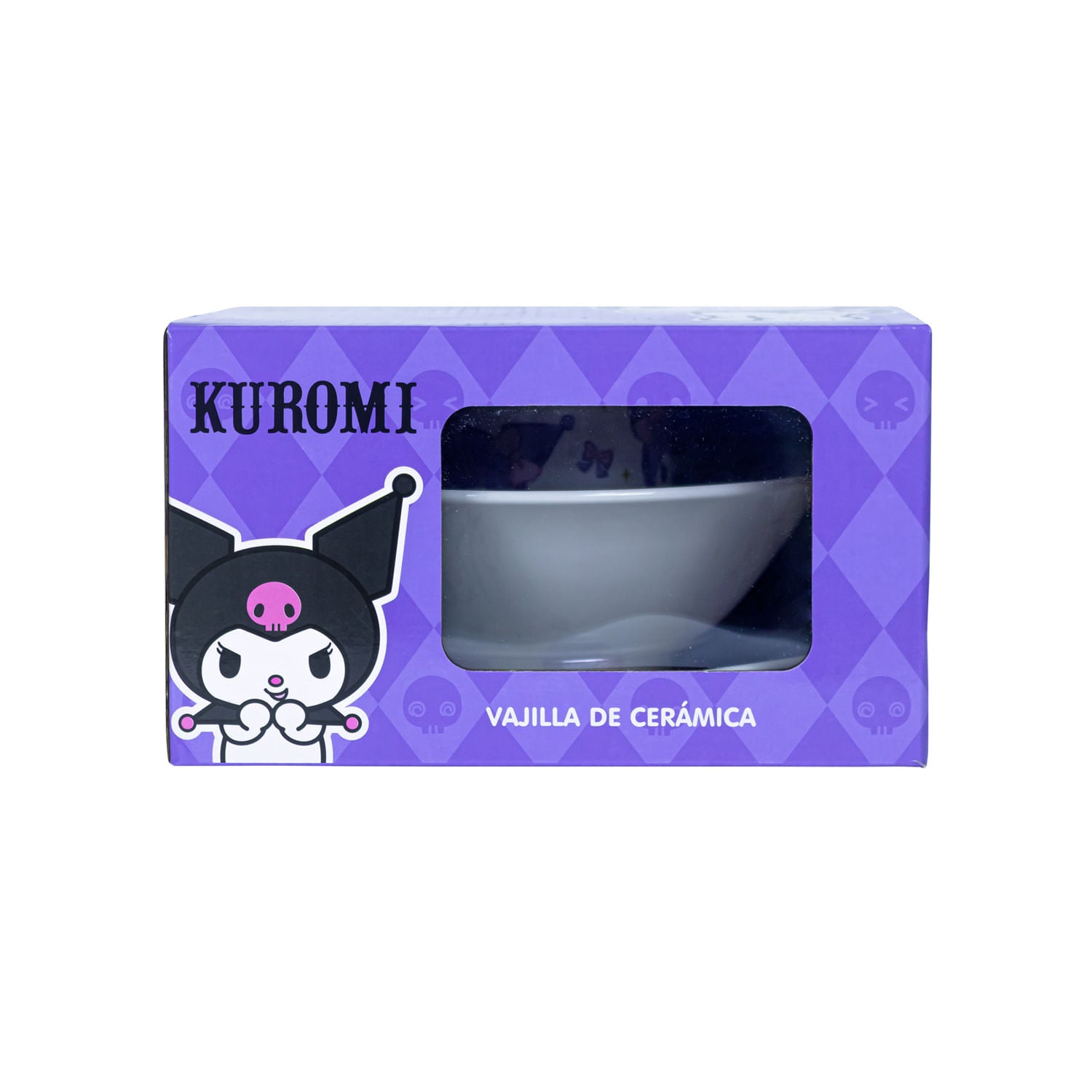 Set Vajilla de Cerámica Kuromi 3 Piezas
