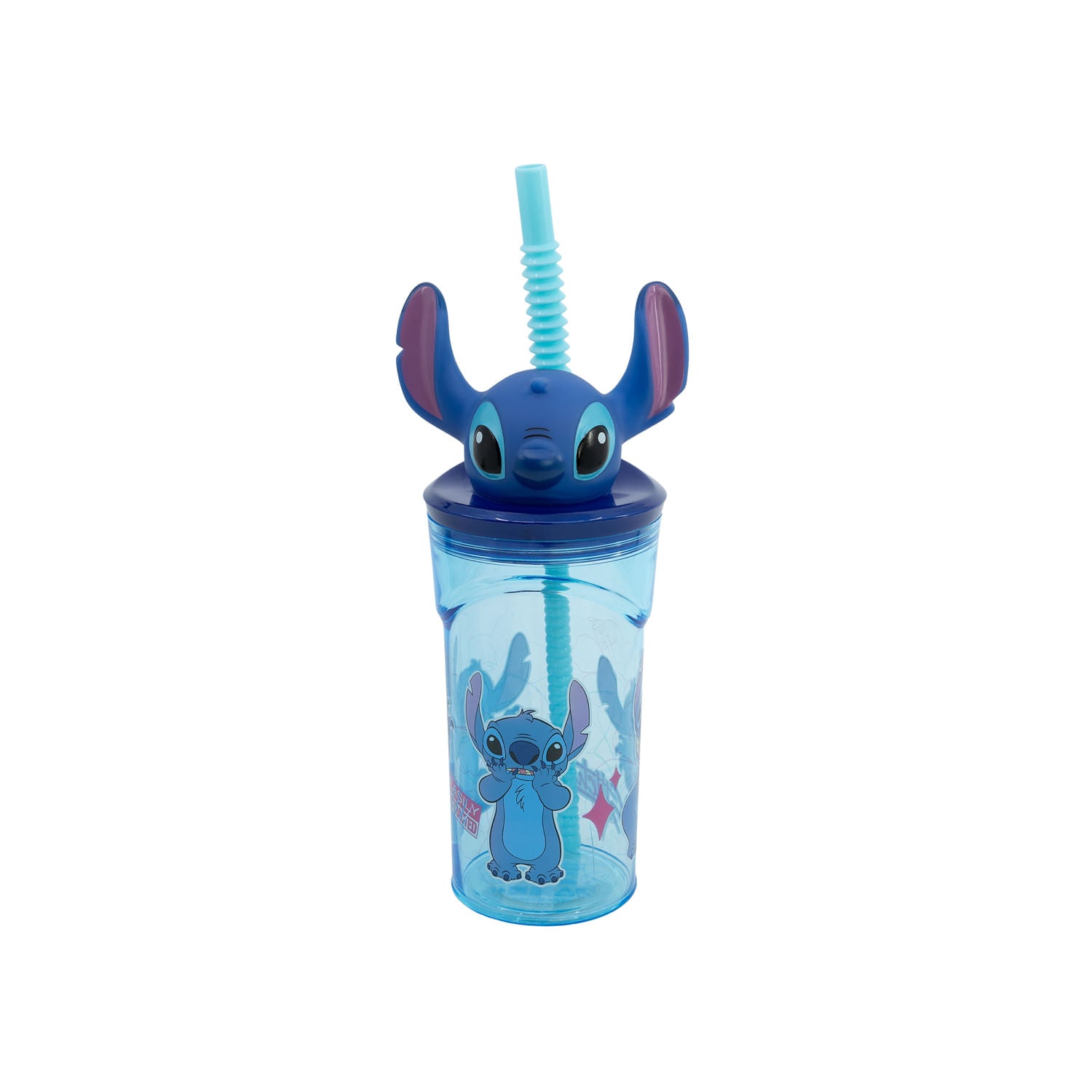 Vaso Figurita 3D Stitch Celeste 360 ml