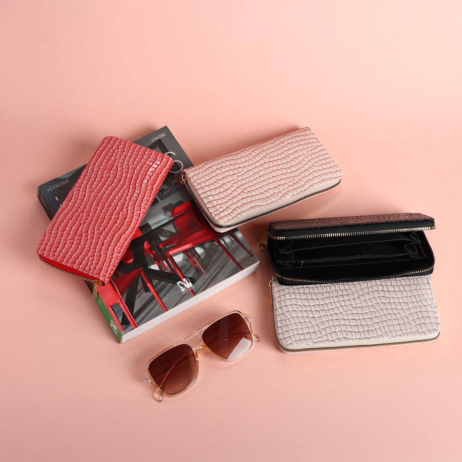 Billetera con Textura Roja