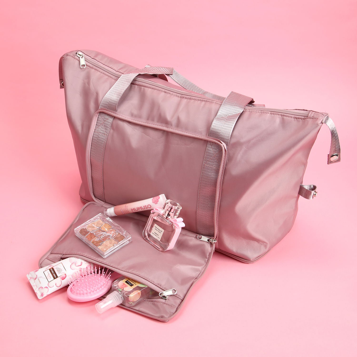 Bolso de Viaje Expandible con Bolsillo Rosa