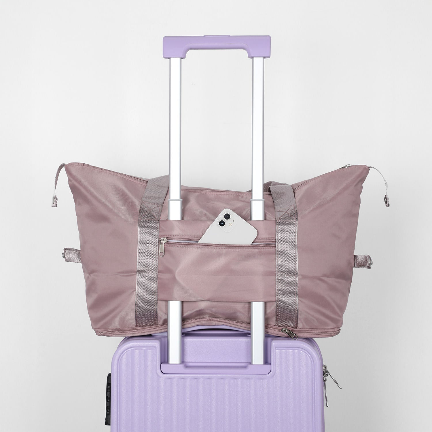 Bolso de Viaje Expandible con Bolsillo Rosa