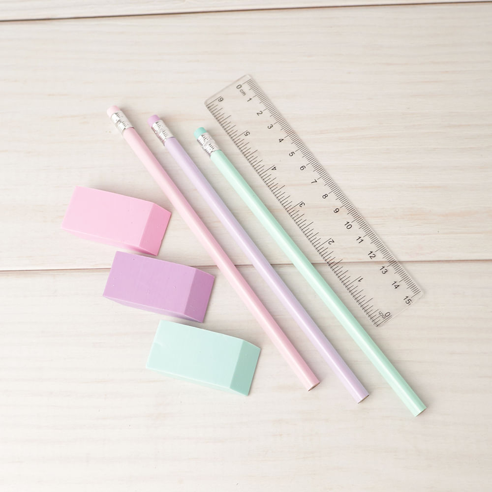 Set Lapices + Borrador y Regla
