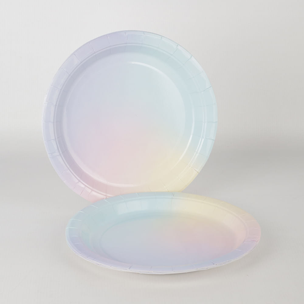 Plato De Papel 10 Unidades Serie Colores 23 Cm