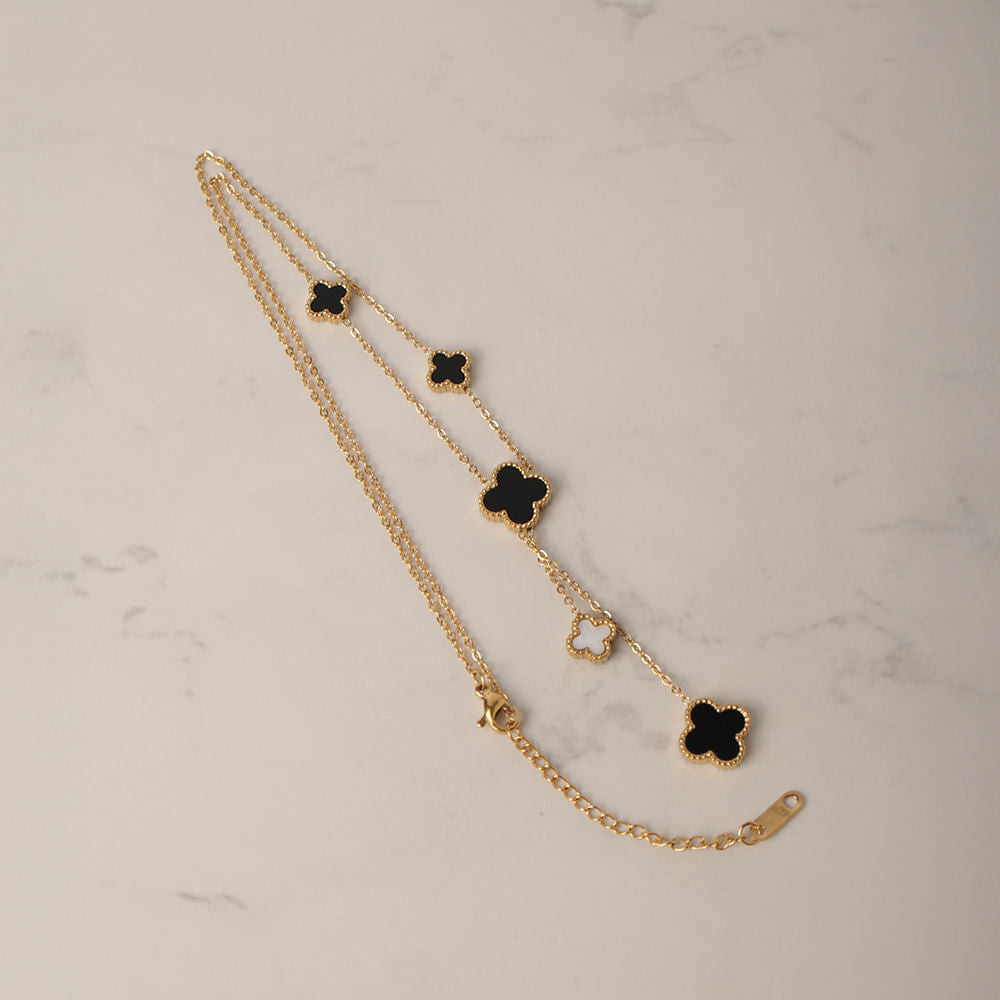 Collar Dorado Flores