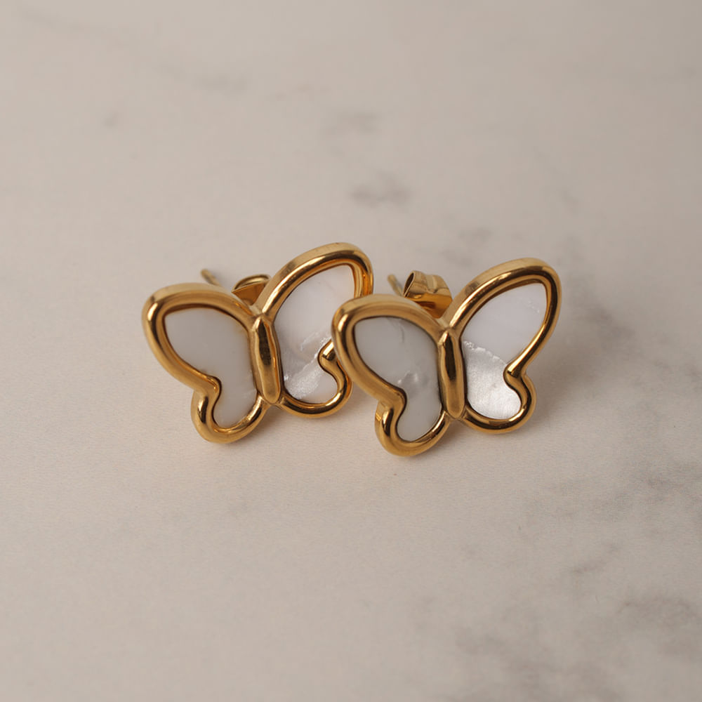 Aretes dorados Mariposa