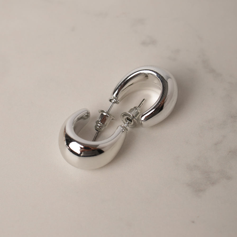 Aretes Plateados Gota