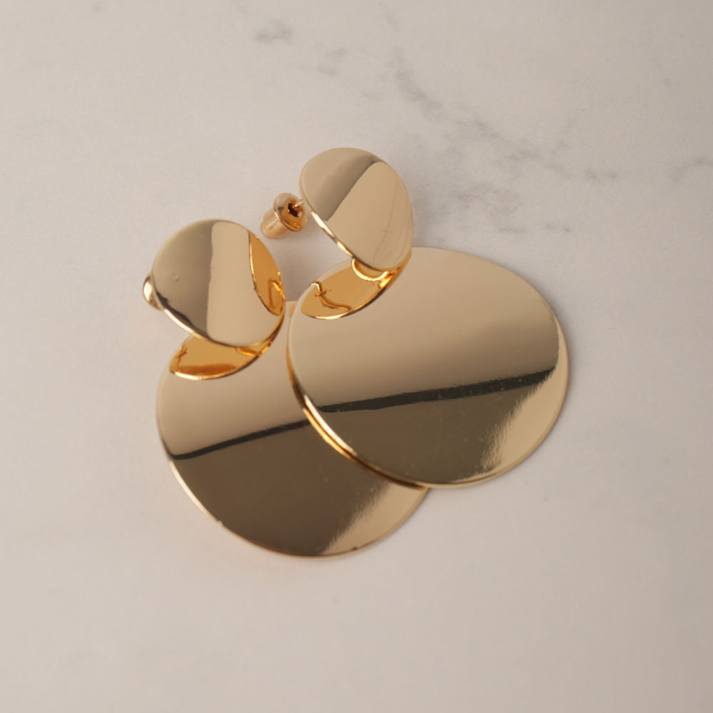Aretes dorados círculos