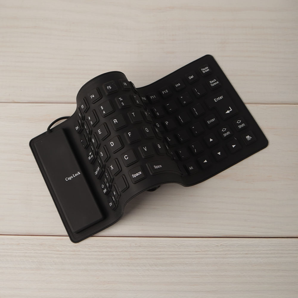 Teclado Flexible de Silicona Negro